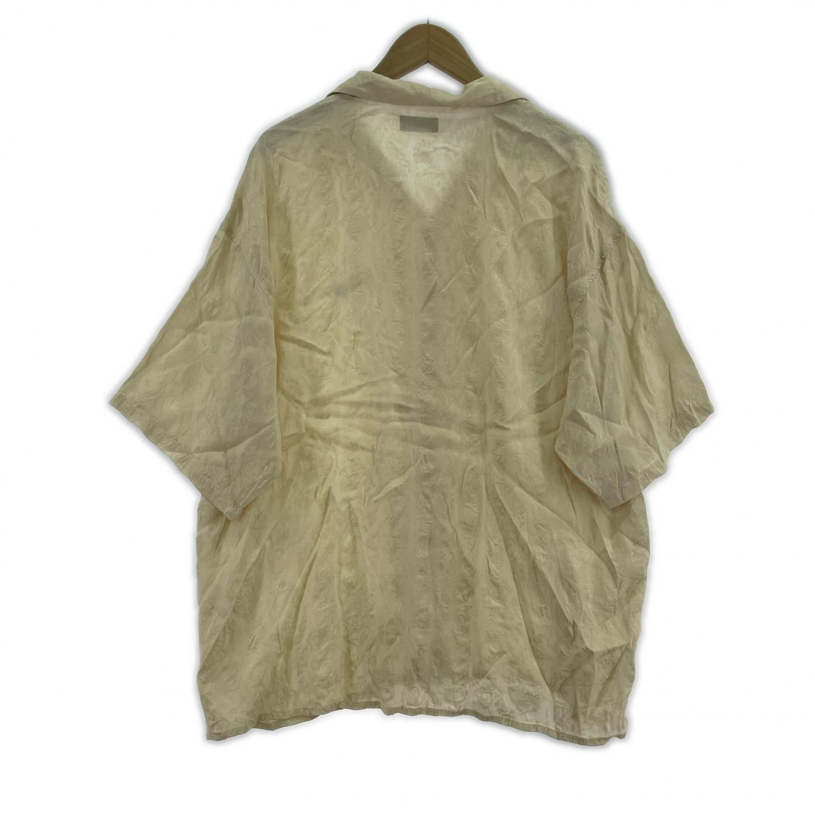 半袖シャツ 総柄S/Sレーヨンシャツ アイボリー (XL)