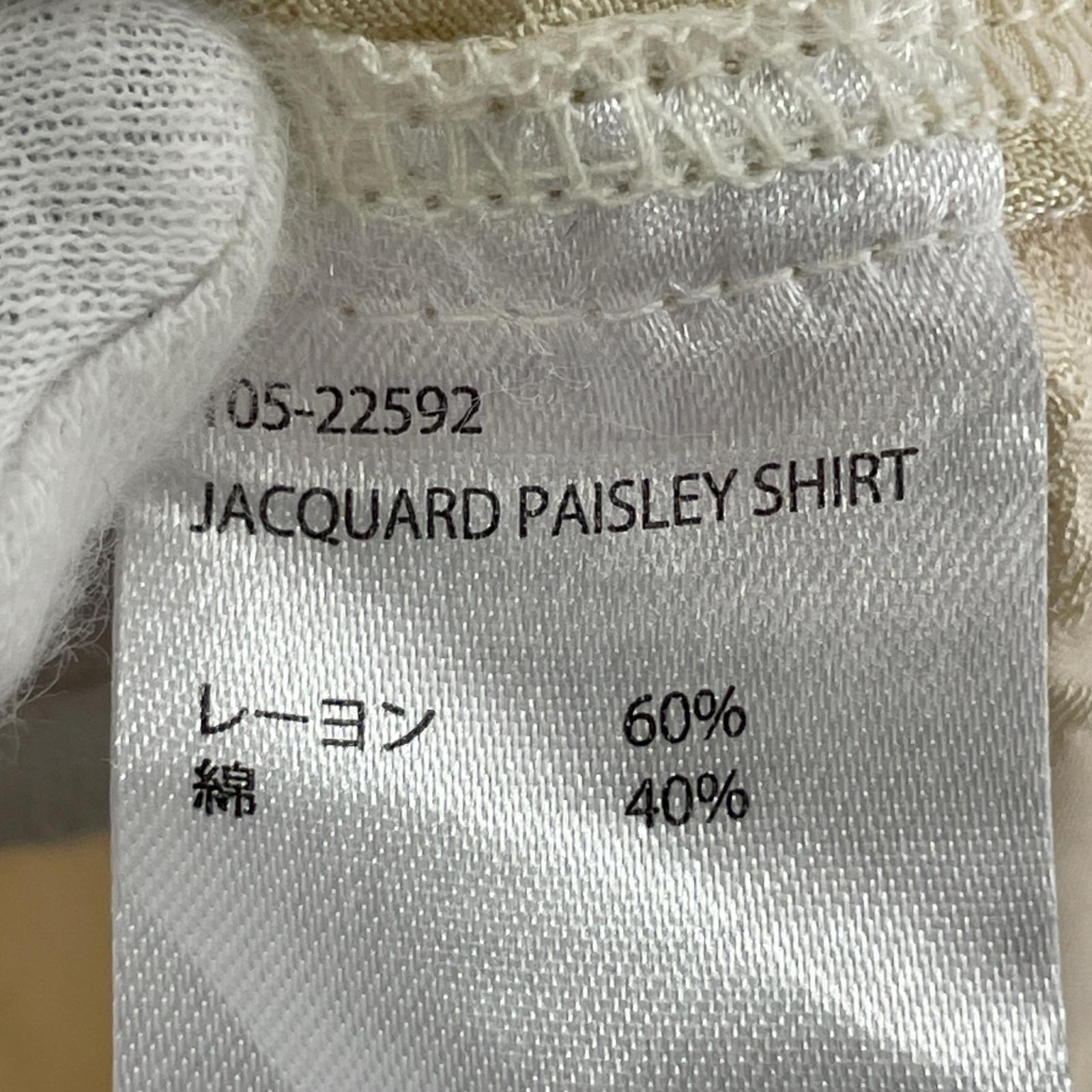 半袖シャツ 総柄S/Sレーヨンシャツ アイボリー (XL)