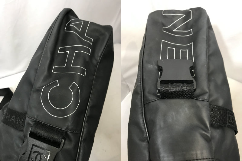 CHANEL ココマーク スポーツライン メッセンジャーバッグ 黒