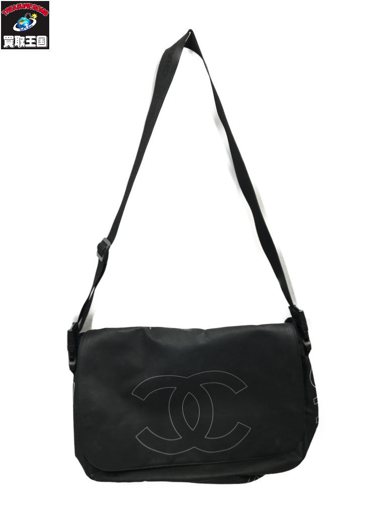 CHANEL ココマーク スポーツライン メッセンジャーバッグ 黒