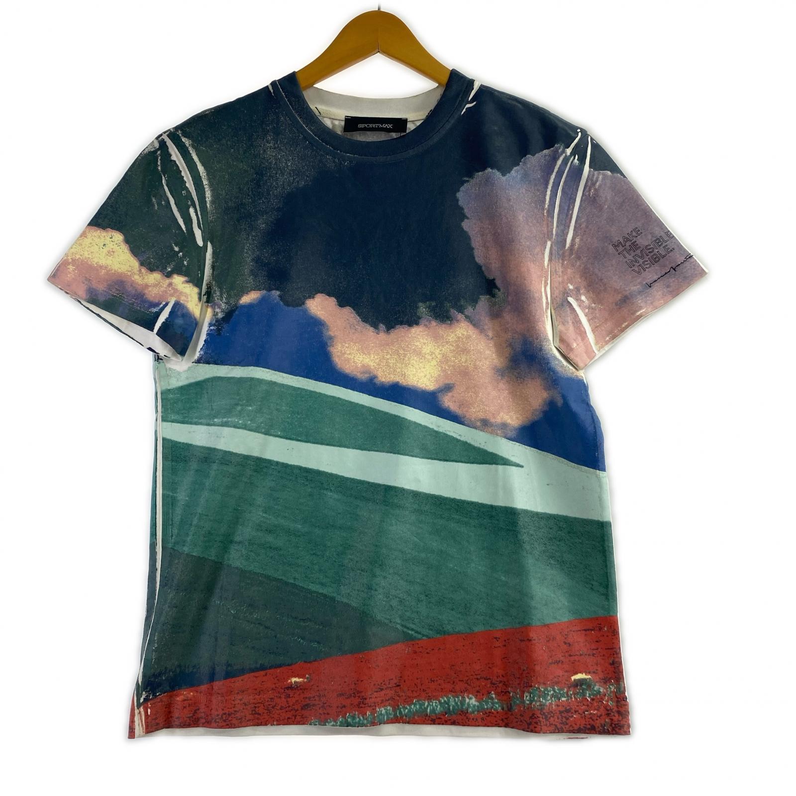 半袖Tシャツ コーティング 総柄 S マルチカラー
