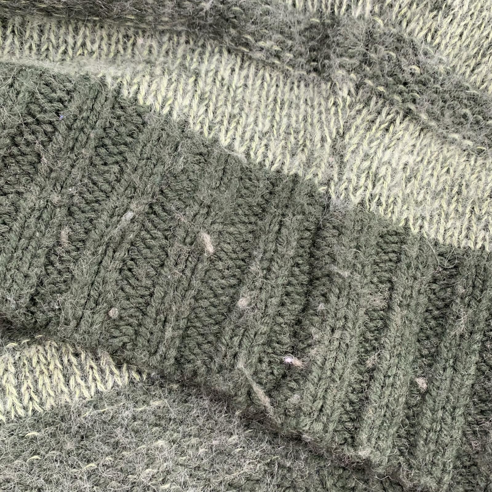 ニット soerte 22AW オーバーサイズVネックニット モヘヤ混 1 グリーン