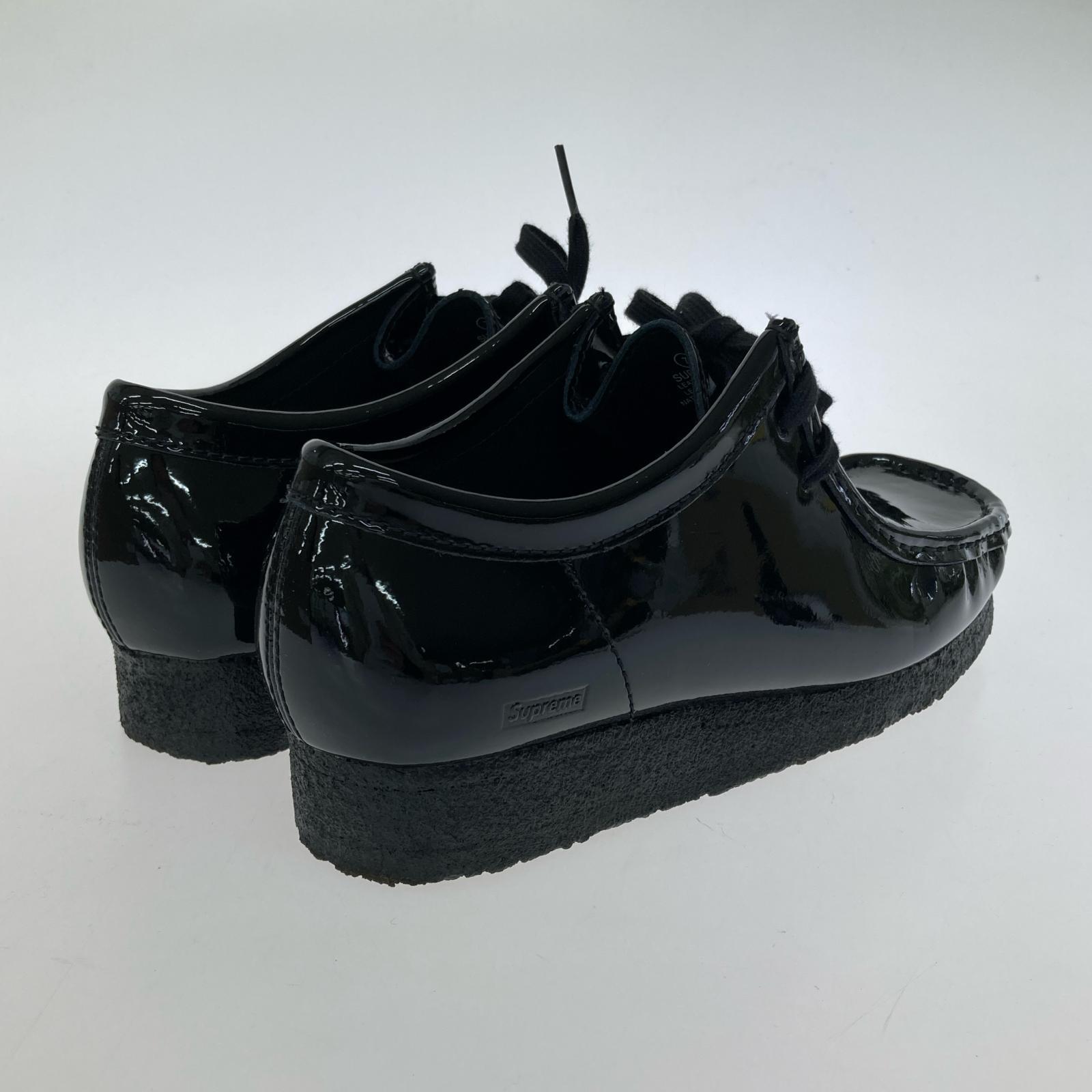シューズ SUPREME/PATENT LEATHER WALLABEE/黒 ブラック