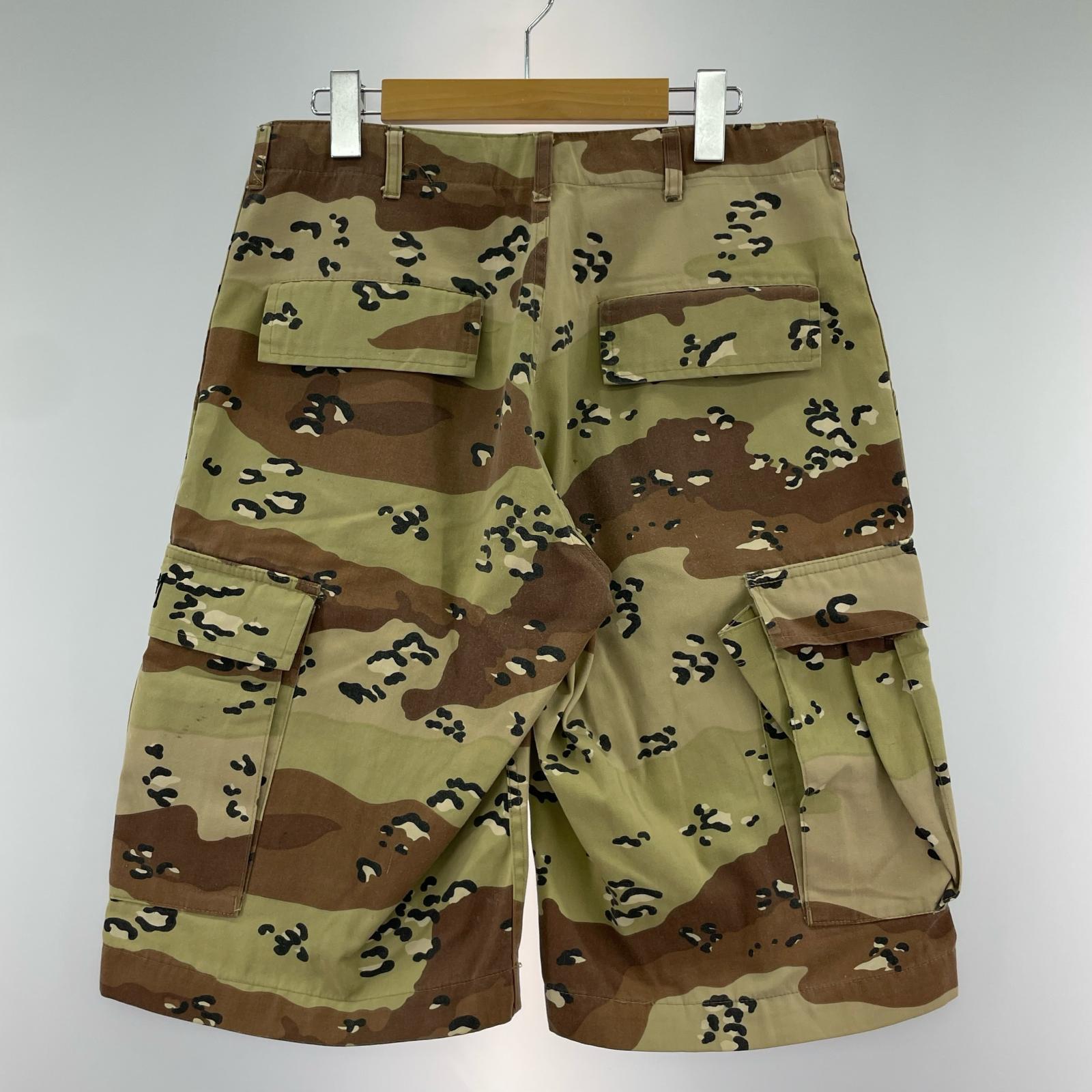 ショートパンツ 90s チョコチップカモ ショートカーゴパンツ カーキ L L