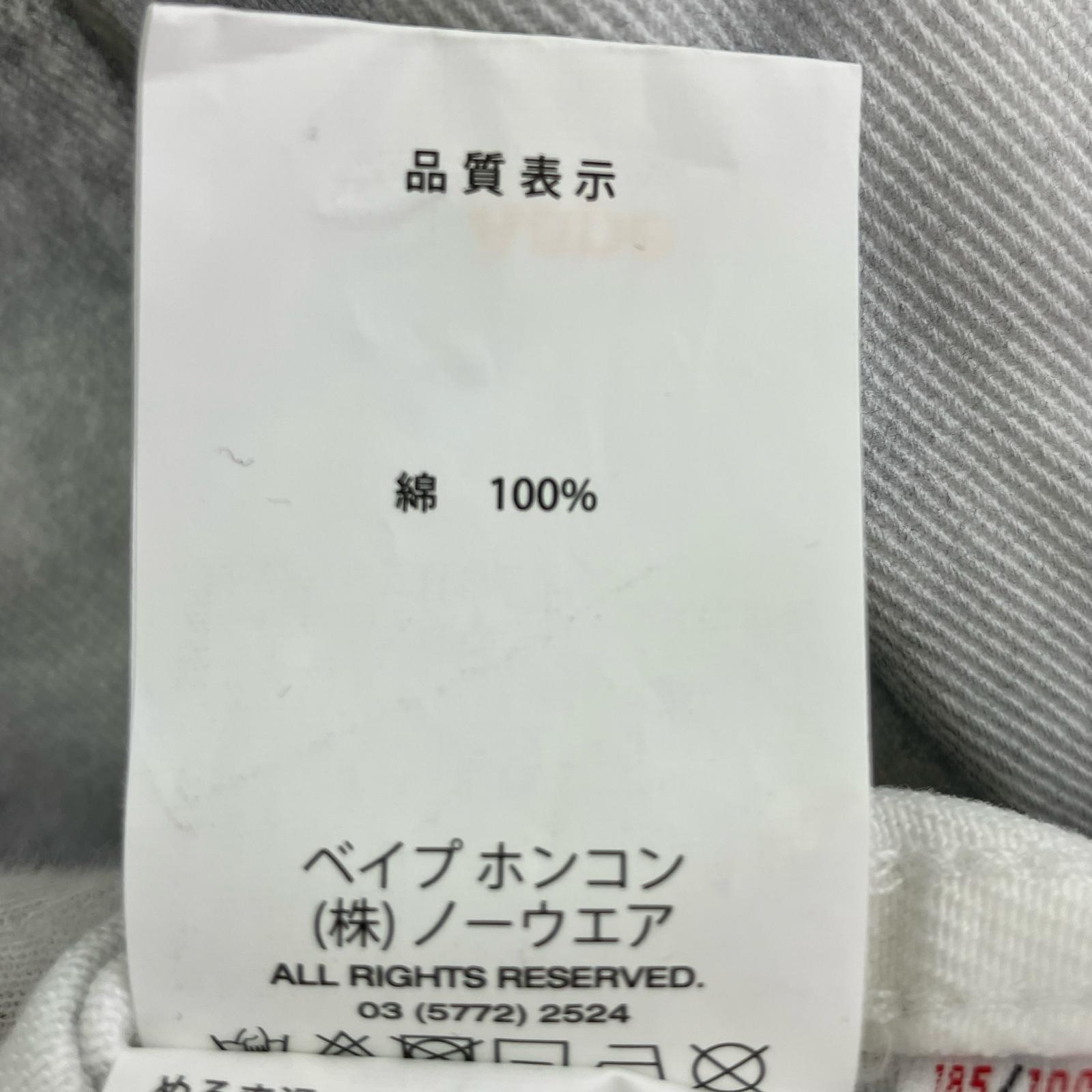 長袖シャツ AAPE ウォッシュ デニムシャツ グレー グレー