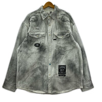 長袖シャツ AAPE ウォッシュ デニムシャツ グレー グレー