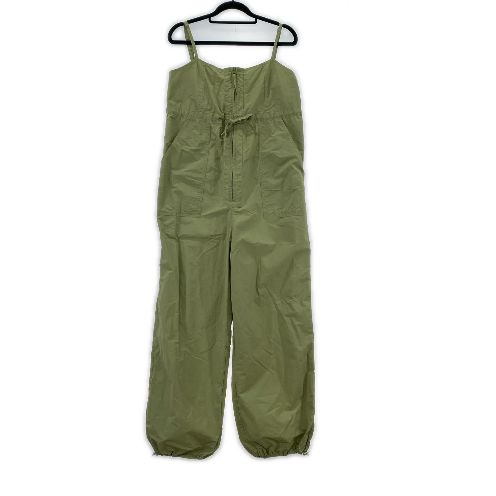 サロペット SEA ROOMLYNN フロント ジップ ワークサロペット M グリーン