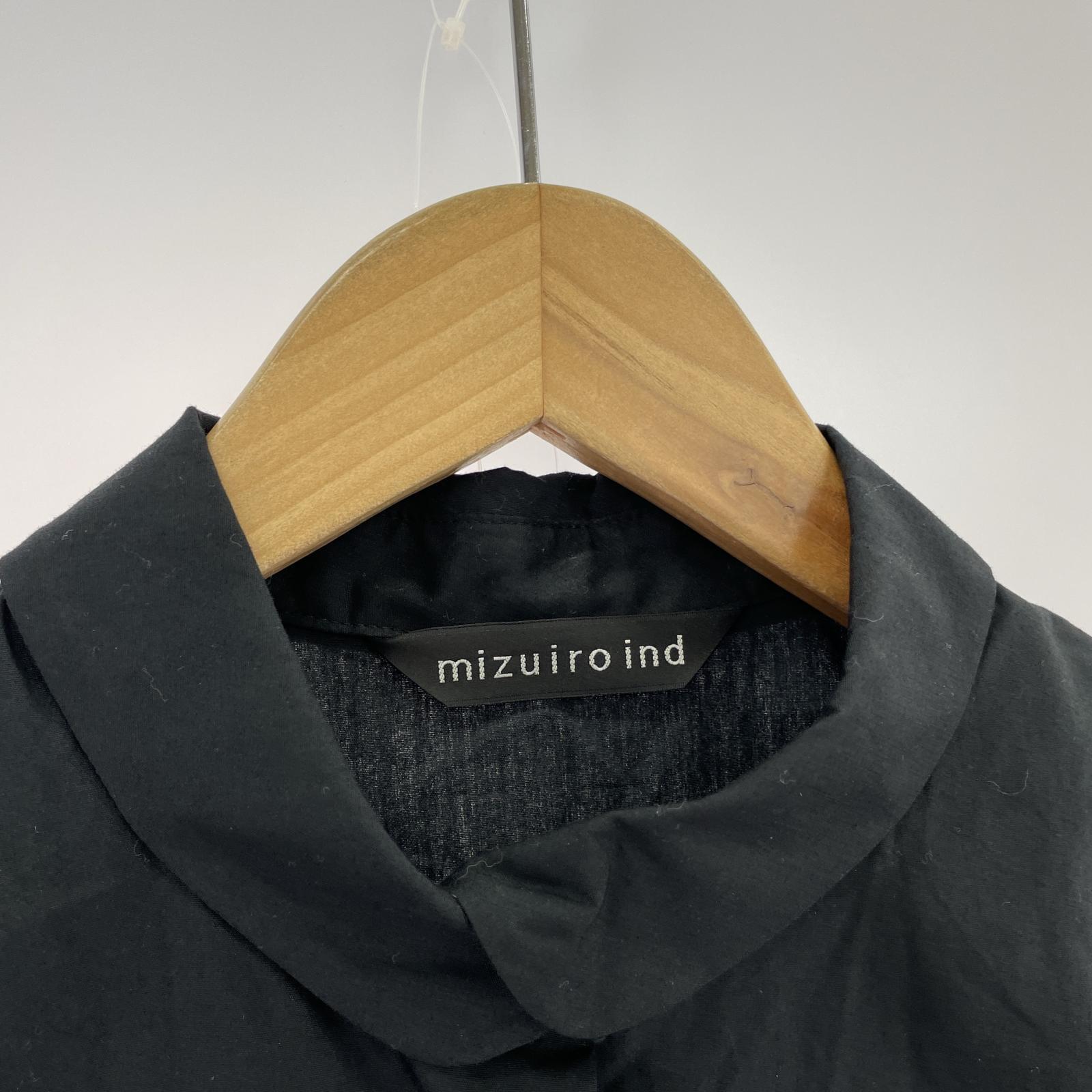 半袖シャツ mizuiro ind s/sシャツ 黒 ブラック