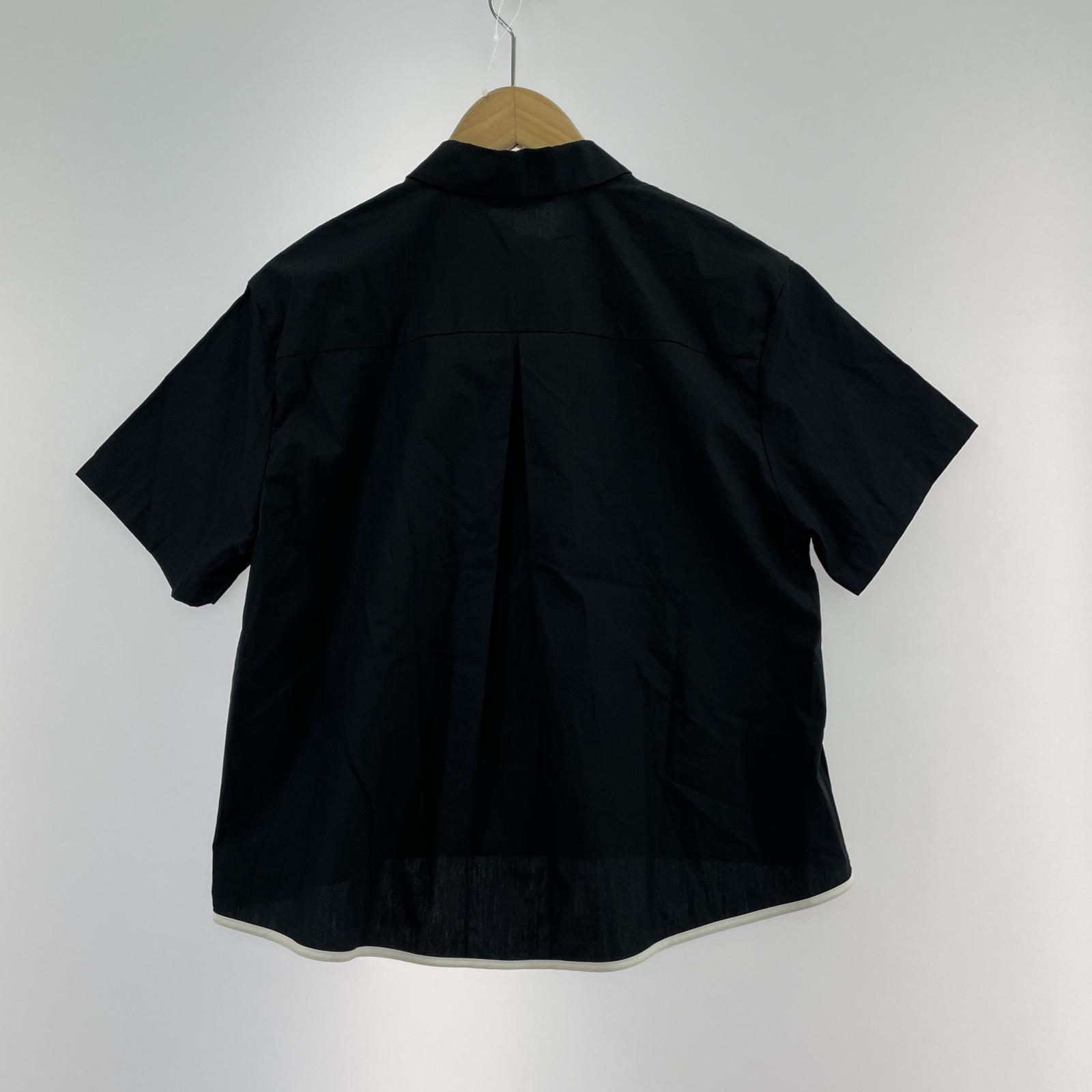 半袖シャツ mizuiro ind s/sシャツ 黒 ブラック