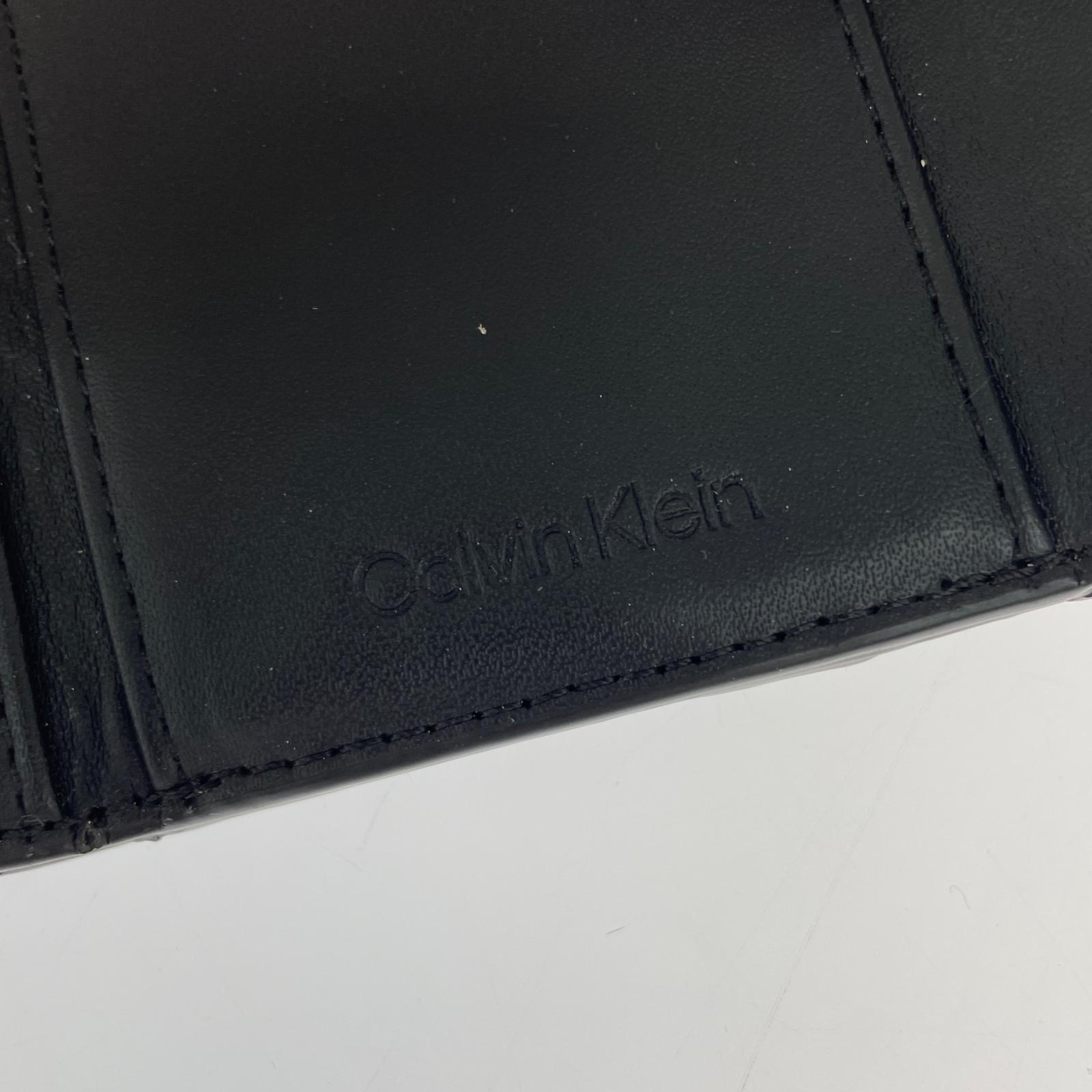 コンパクトウォレット Calvin Klein CK トライフォールド コンパクトウォレット 黒 キーフォブ ブラック