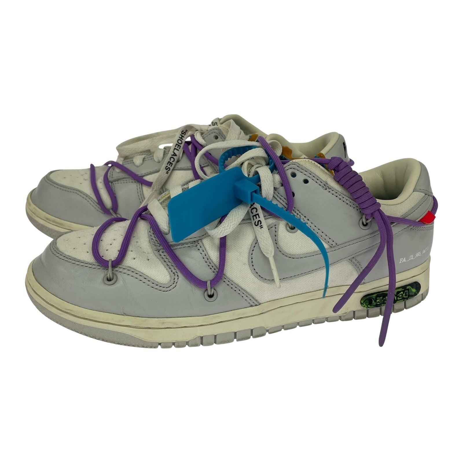 スニーカー ×Off-White Dunk Low Sail/Neutral Gray 27cm (US9 UK8 1/2 EU44) グレー