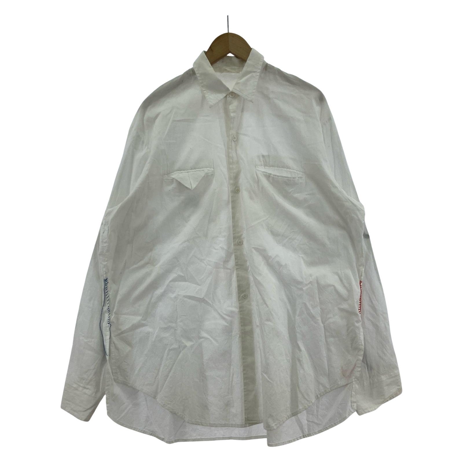 長袖シャツ 2024 29th SHRINKAGE COTTON BIG SHIRT 2 2 ホワイト