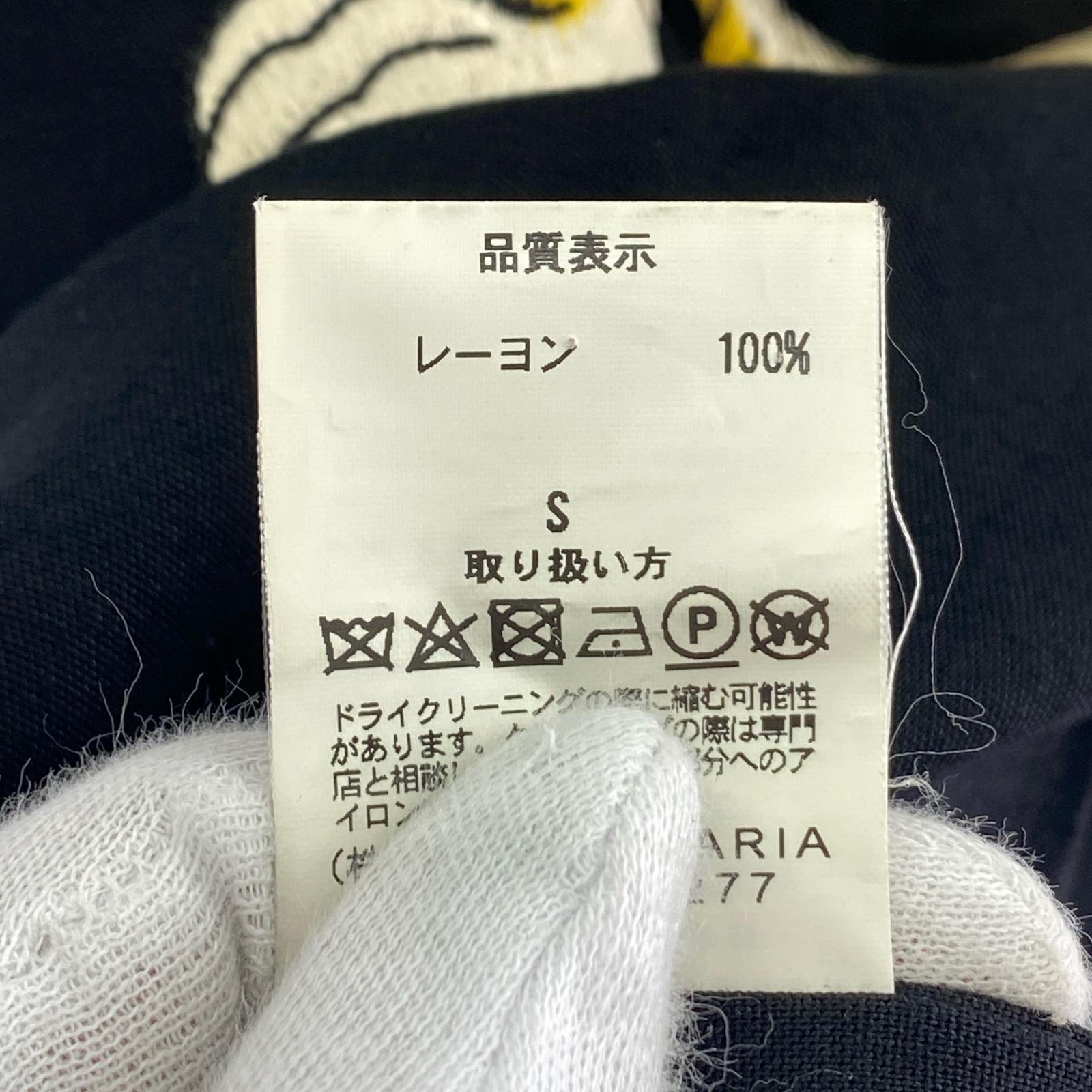 半袖シャツ 天国東京 オープンカラー ブラック S S ブラック