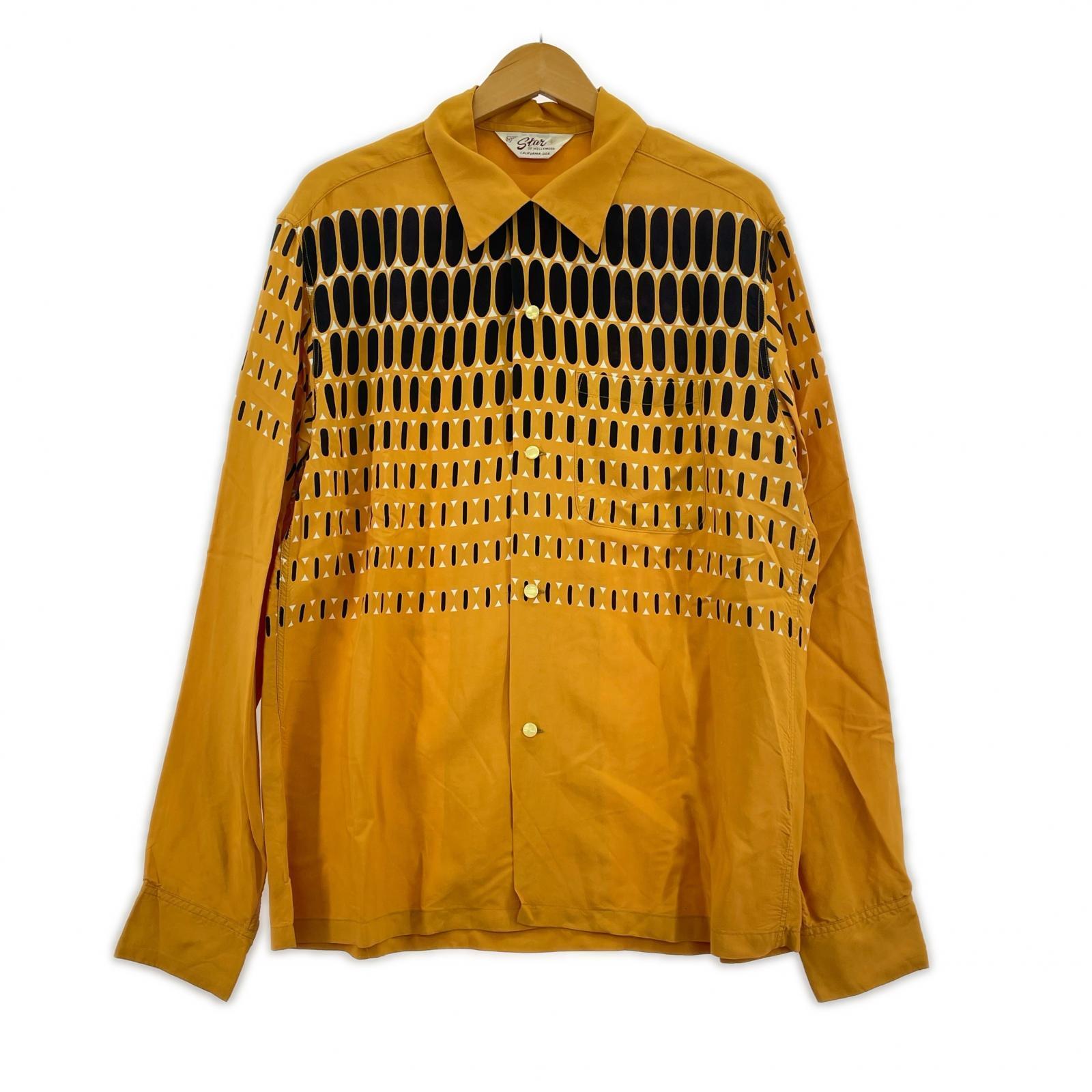半袖シャツ Star of Hollywood シャツ エルビスドット イエロー M M