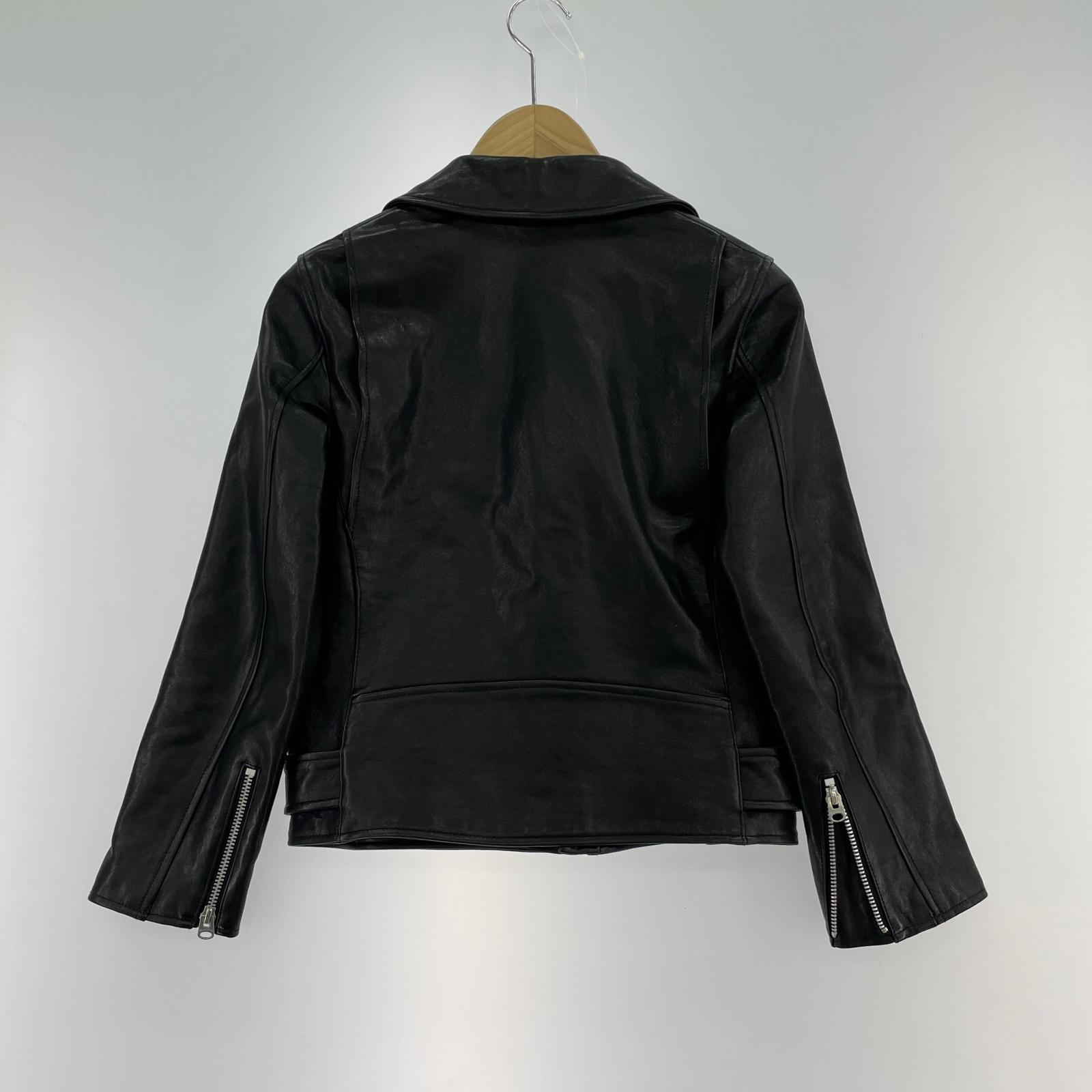 レザージャケット UNITED ARROWS別注 17AW 羊革 ダブルライダース ブラック