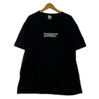 半袖Tシャツ FRAGRANCE S/Sフロントプリントカットソー 黒 ブラック