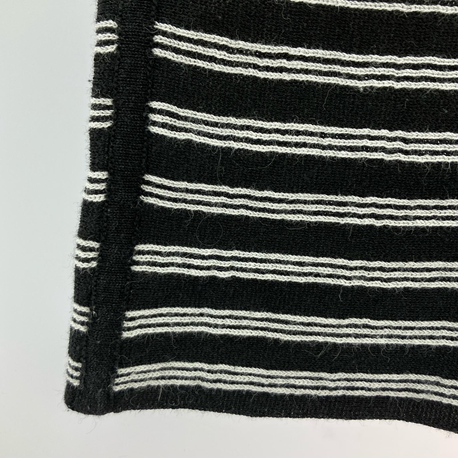 半袖Tシャツ ボーダーカットソー/XS/白黒 S ブラック
