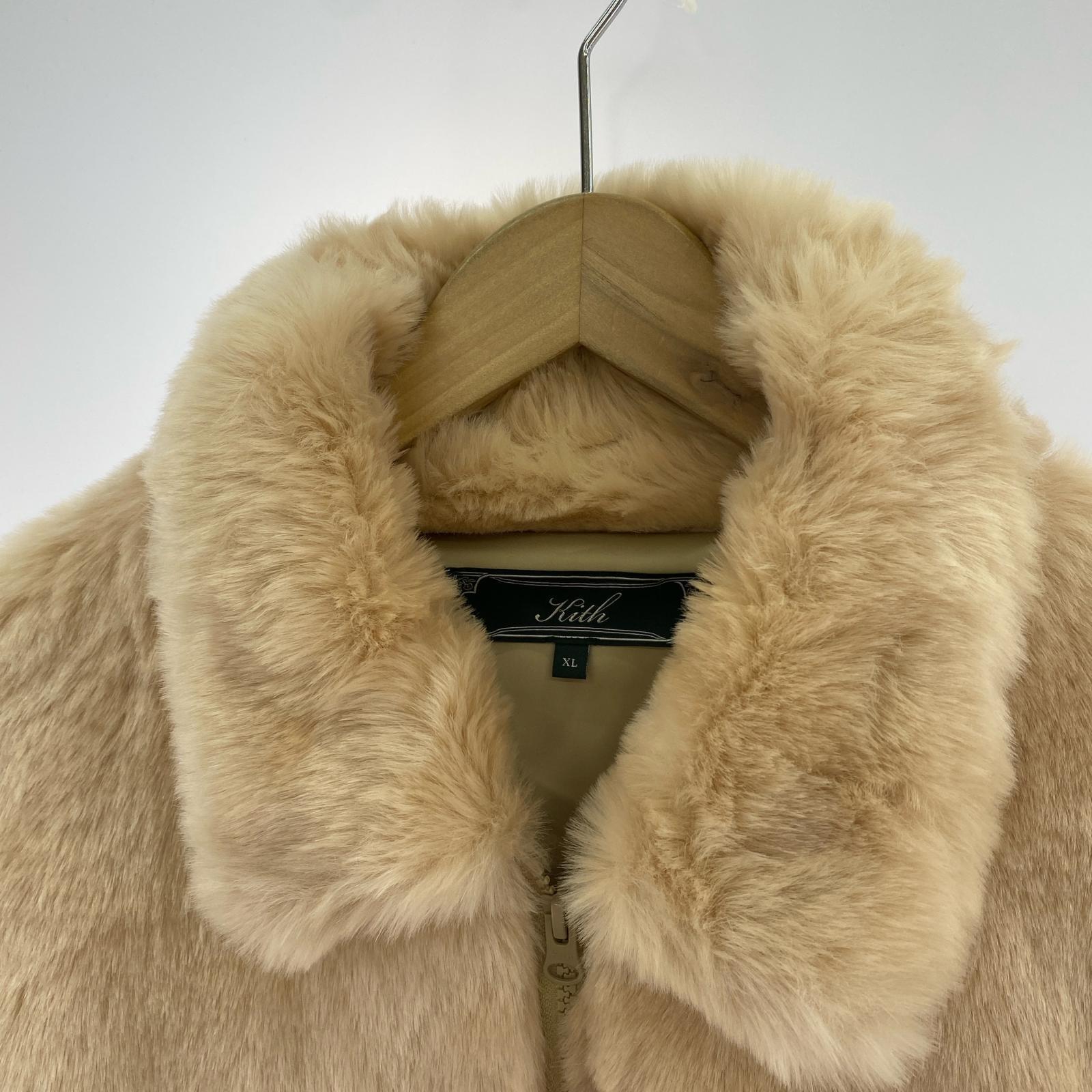 ジャケット Faux Fur Coaches Jacket BEIGE ベージュ