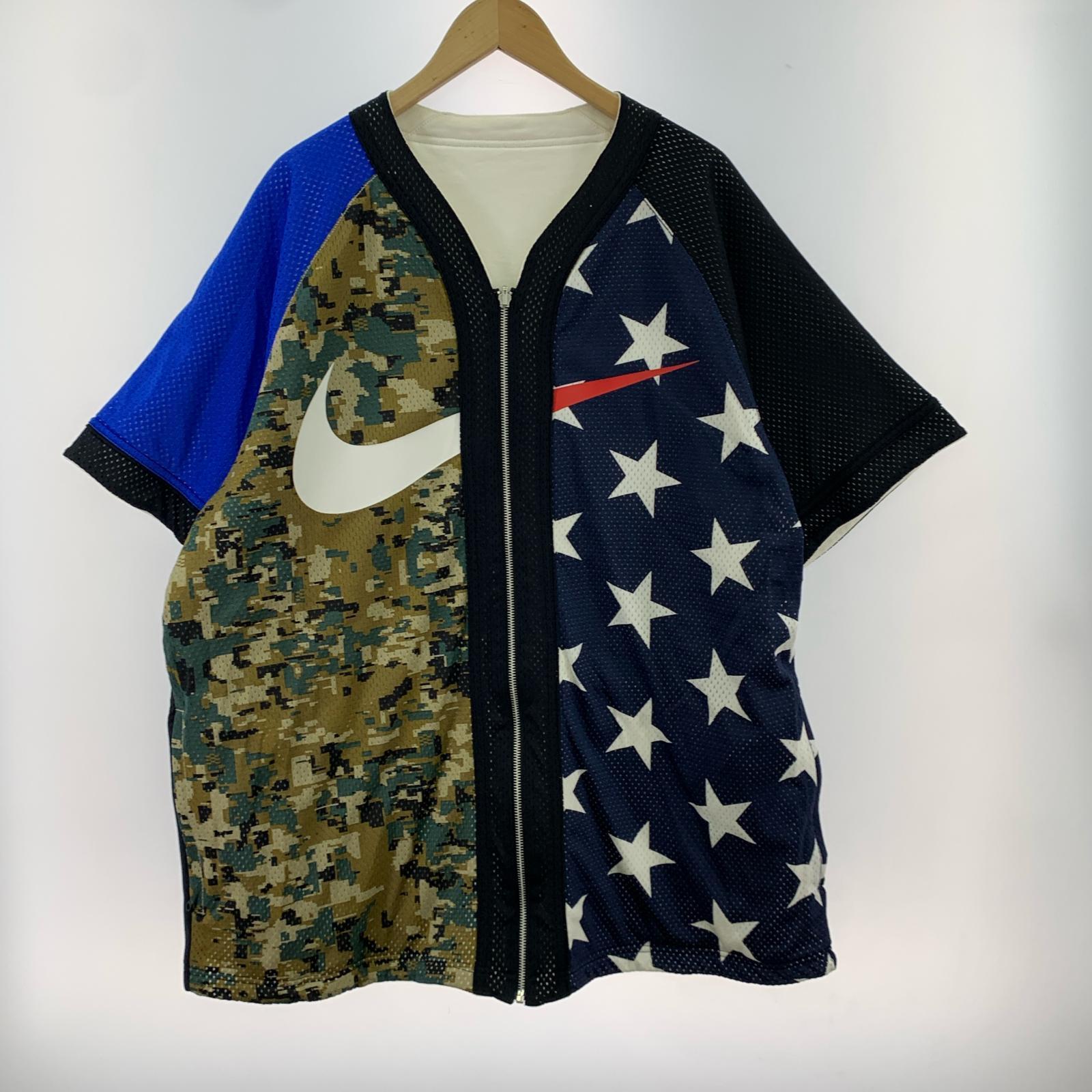 半袖Tシャツ リバーシブル ベースボールシャツ 白 マルチカラー
