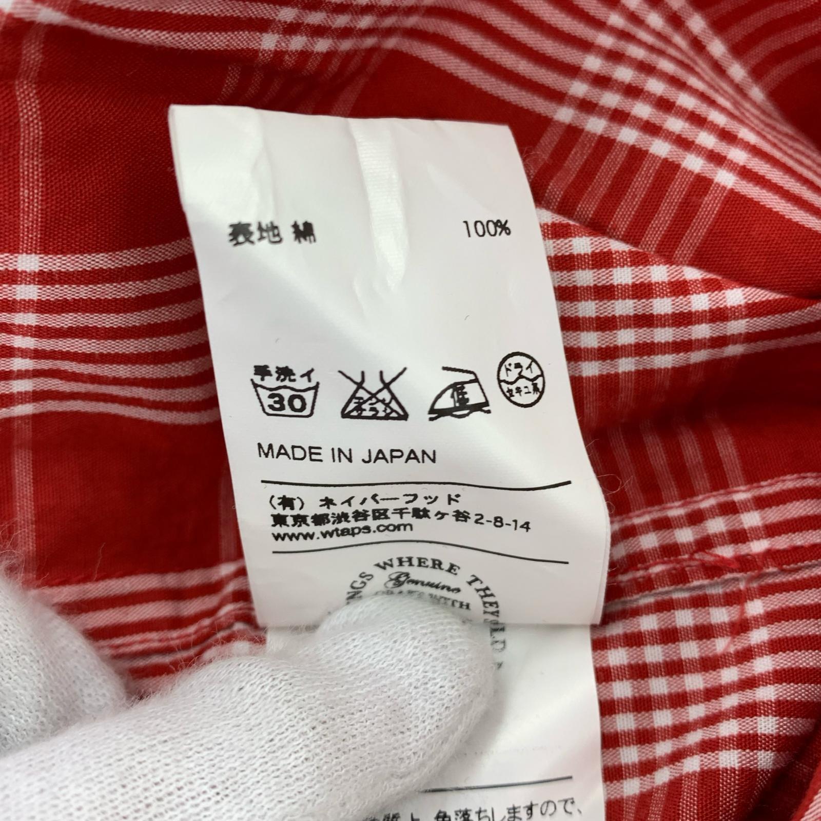 半袖シャツ 16SS チェック 赤(S) S レッド