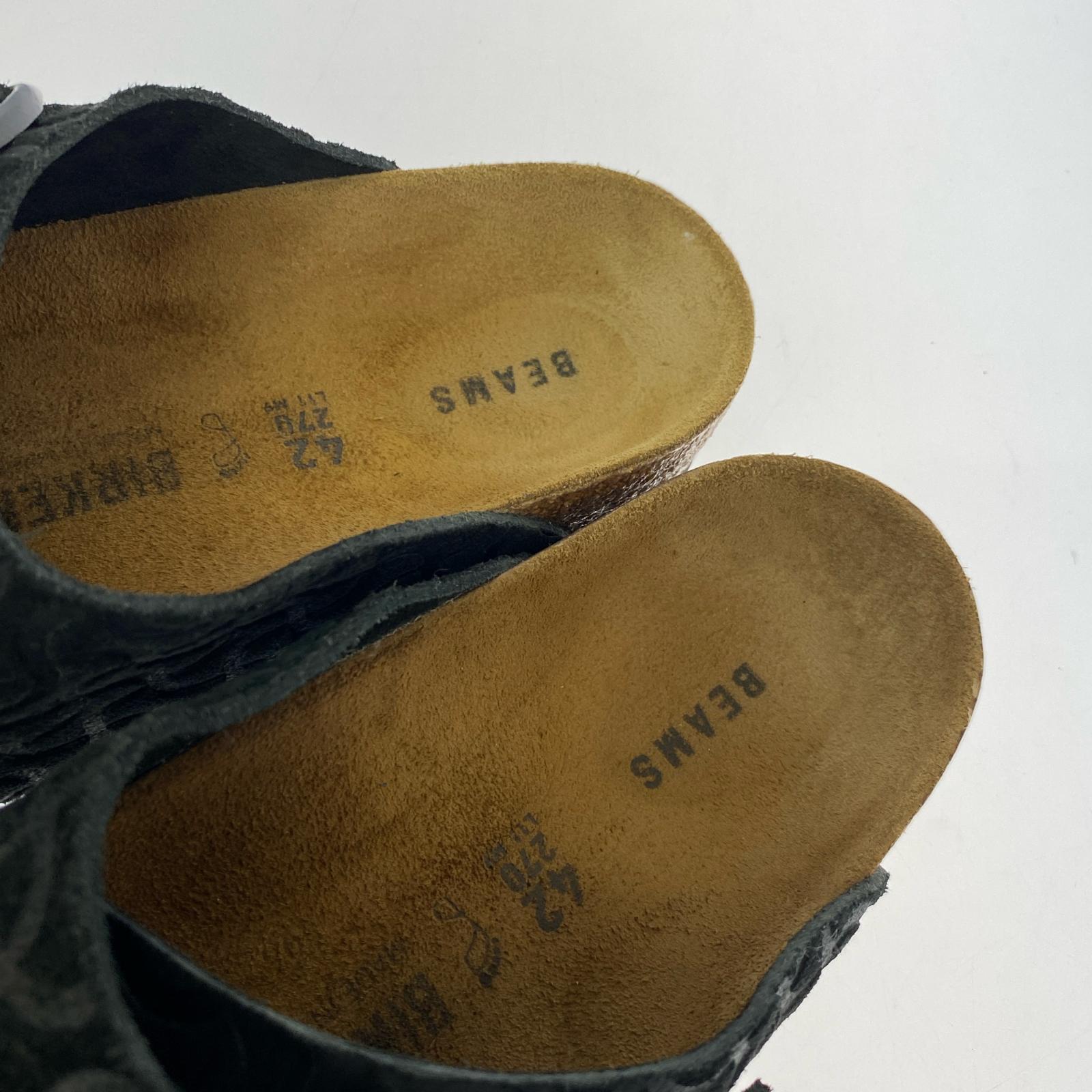 シューズ ×BEAMS チューリッヒ ボーンパターン (42) 42 ブラック