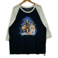半袖Tシャツ HEAVY METAL ラグラン 黒白 XL