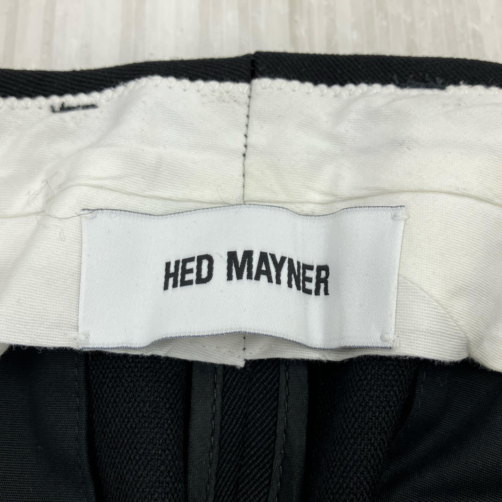 パンツ HED MAYNER ジップポケットデザイン ウールスラックス S ブラック S ブラック