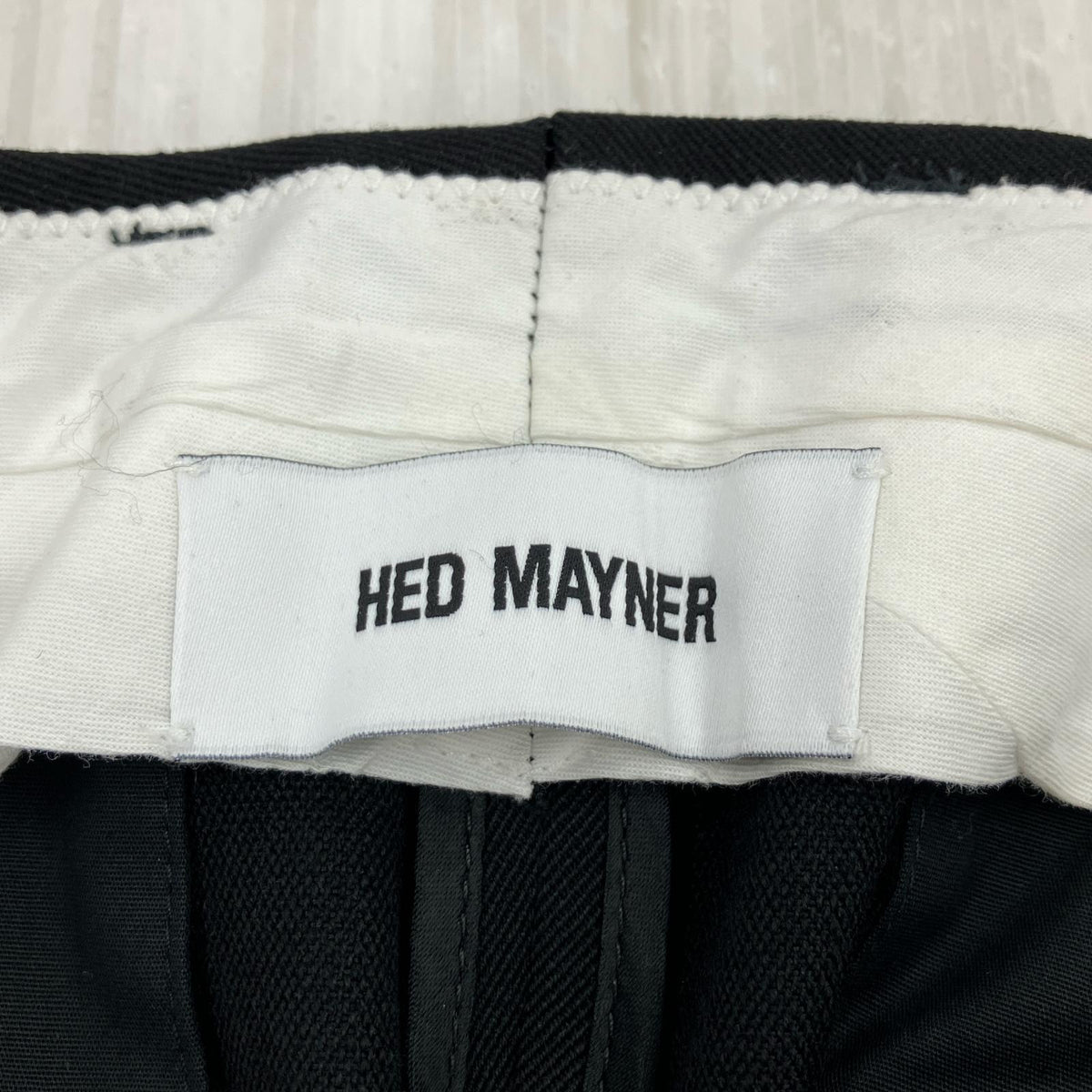 パンツ HED MAYNER ジップポケットデザイン ウールスラックス S ブラック S ブラック