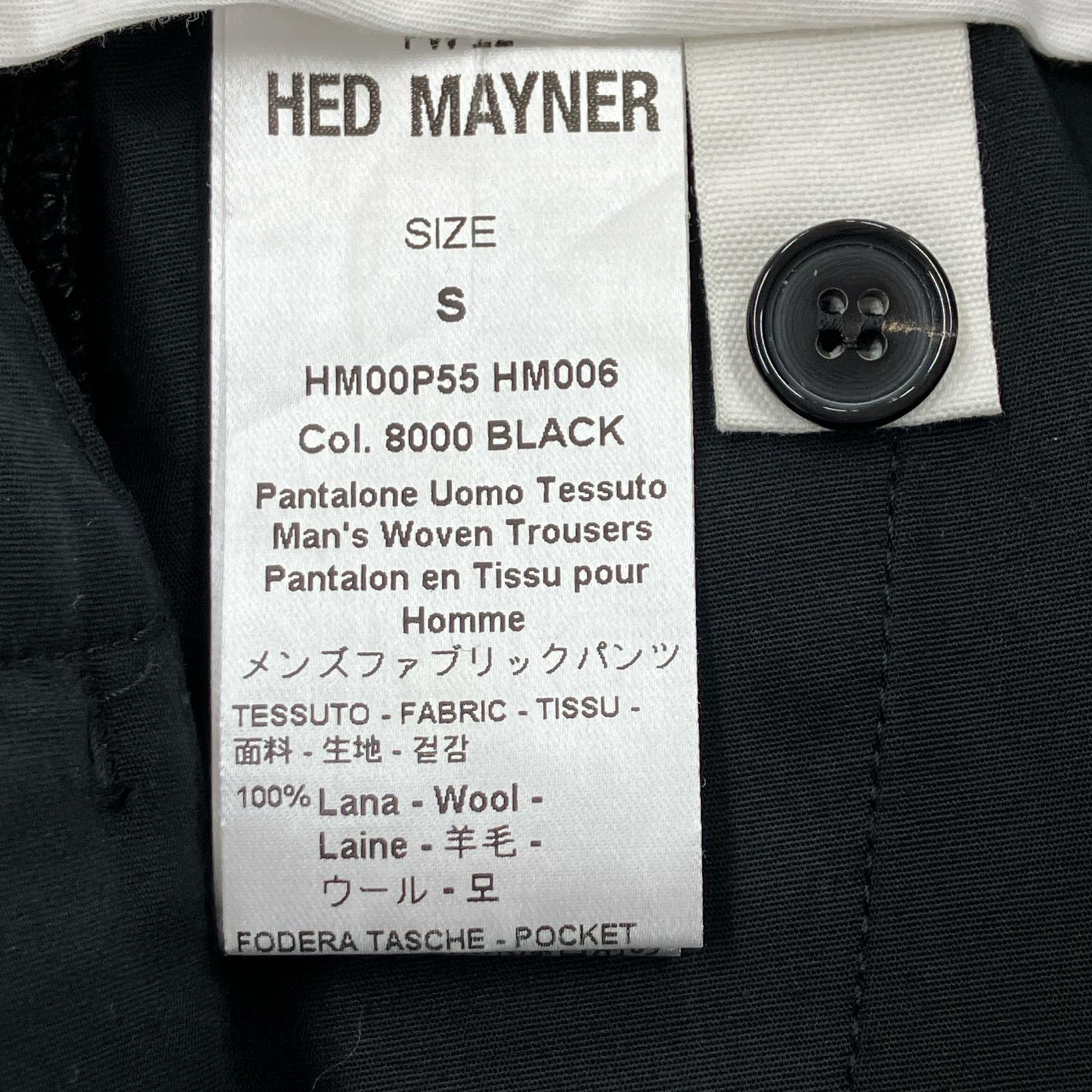パンツ HED MAYNER ジップポケットデザイン ウールスラックス S ブラック S ブラック