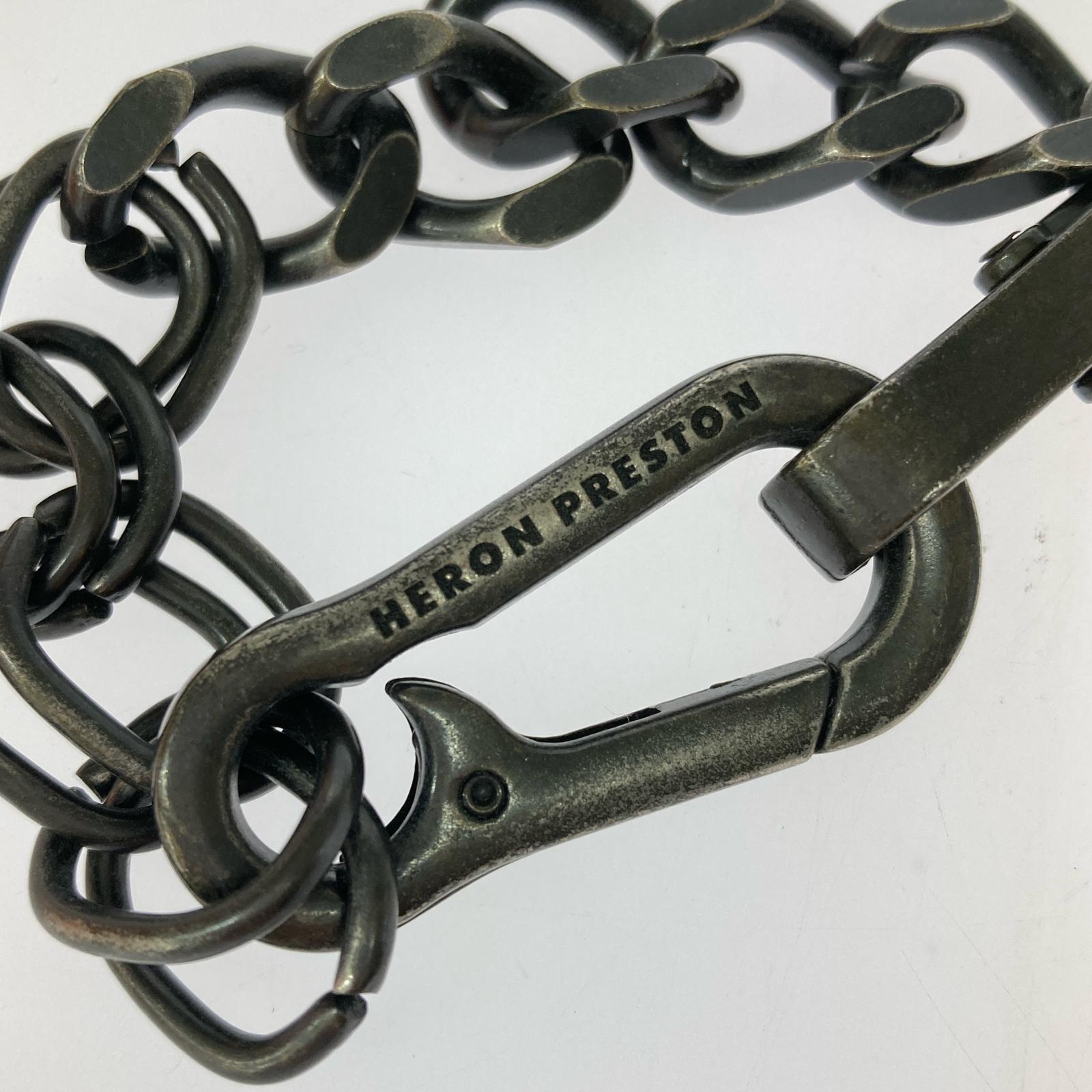 ブレスレット Heron Preston 加工 チェーンブレスレット ブラック