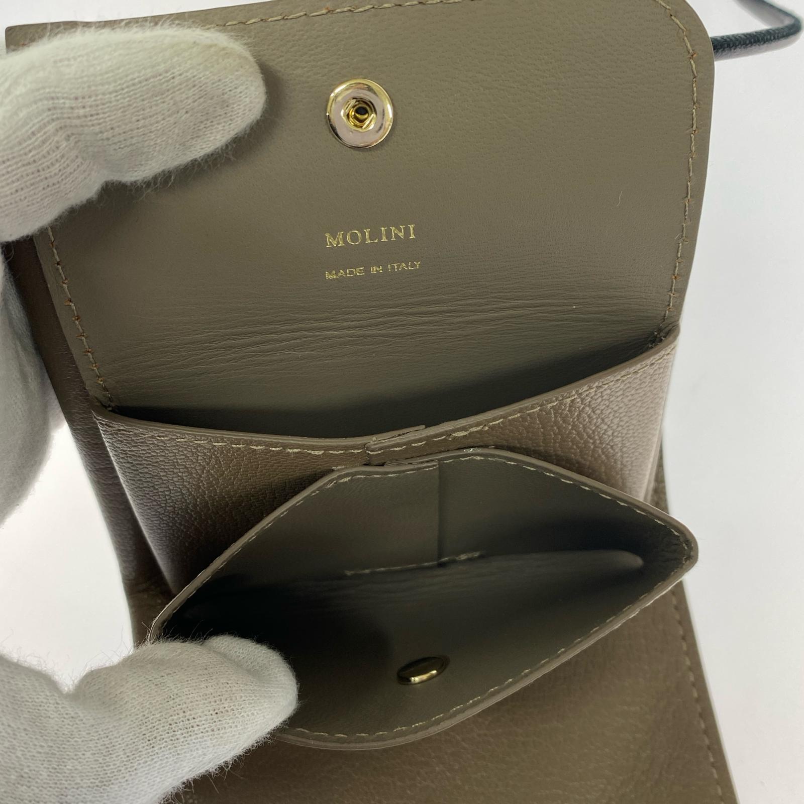 ショルダーバッグ molini フォン ショルダー ミニウォレット ブラウン