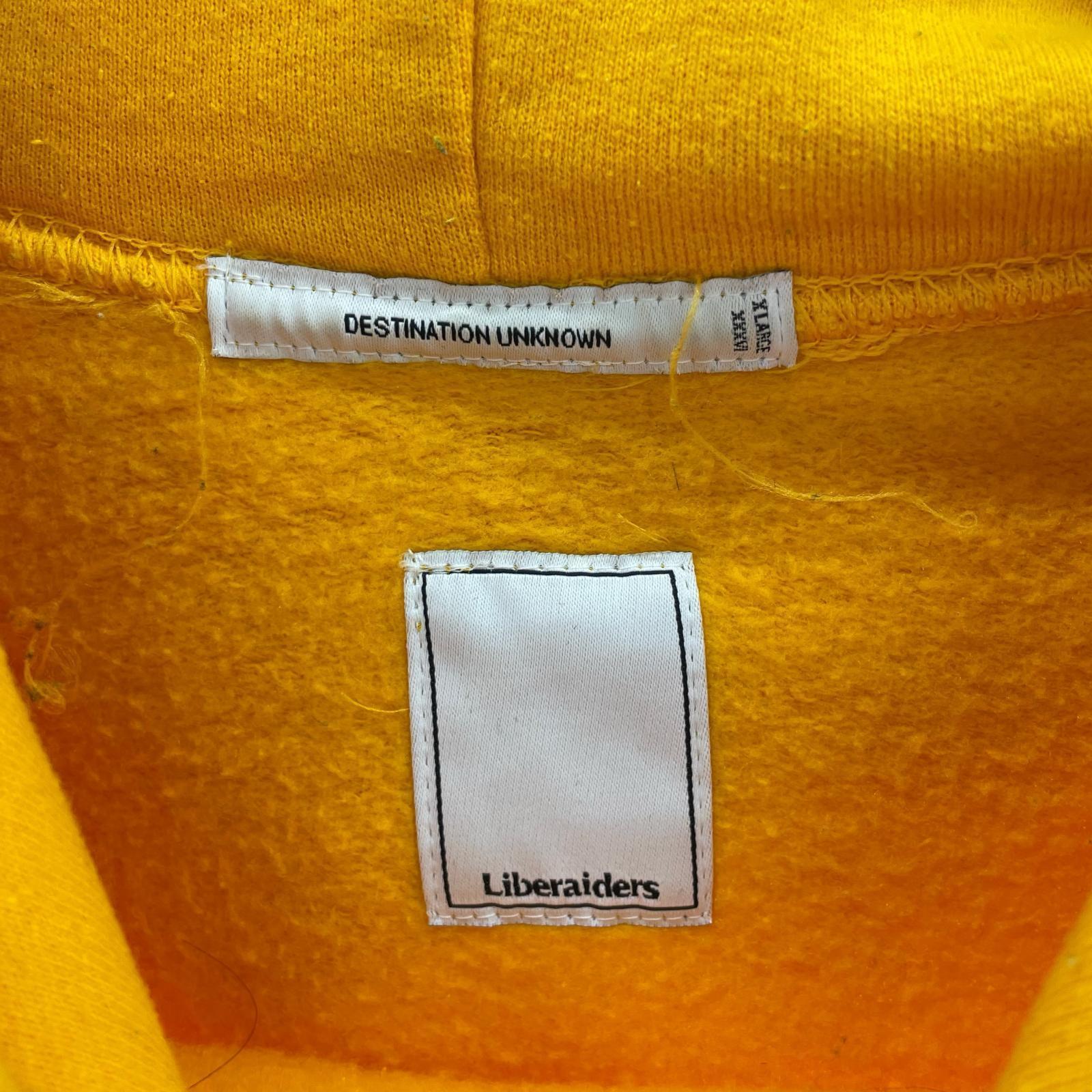パーカー Liberaiders フロントロゴプリント 黄 XL