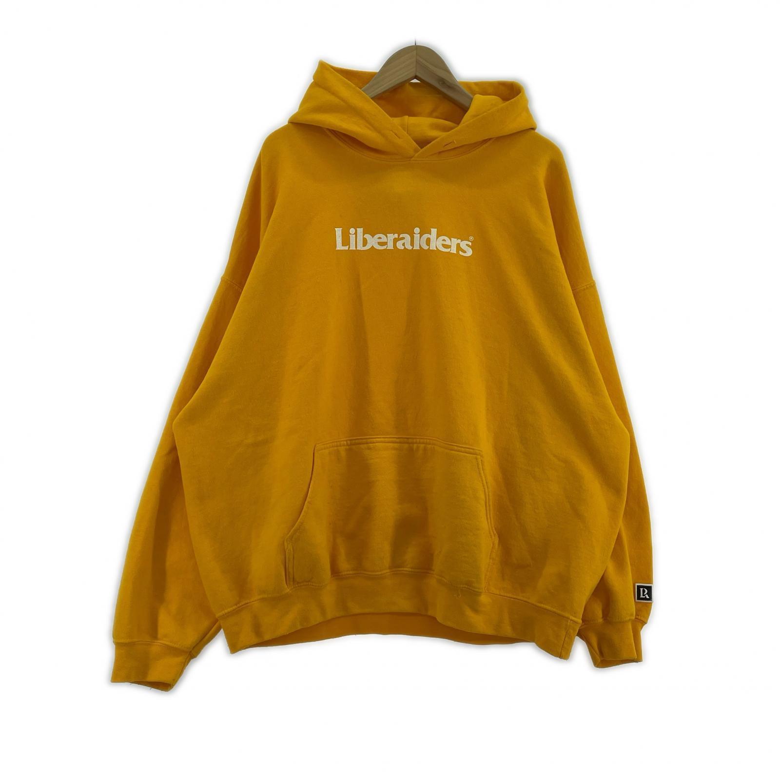 パーカー Liberaiders フロントロゴプリント 黄 XL