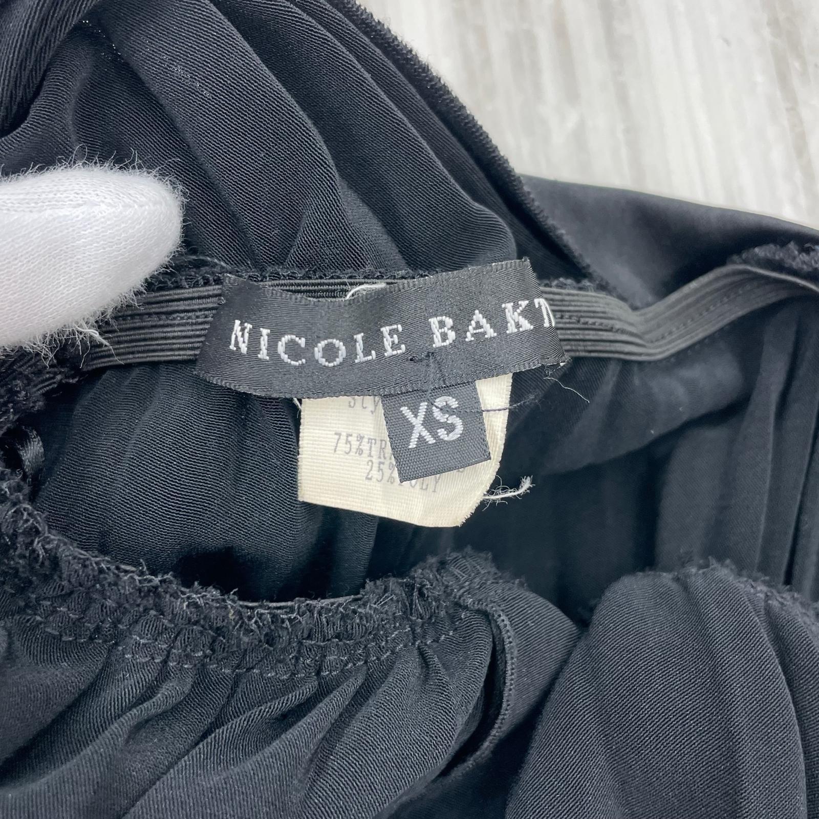 ワンピース Nicole Bakti/USA製/プリーツワンピース/黒 ブラック