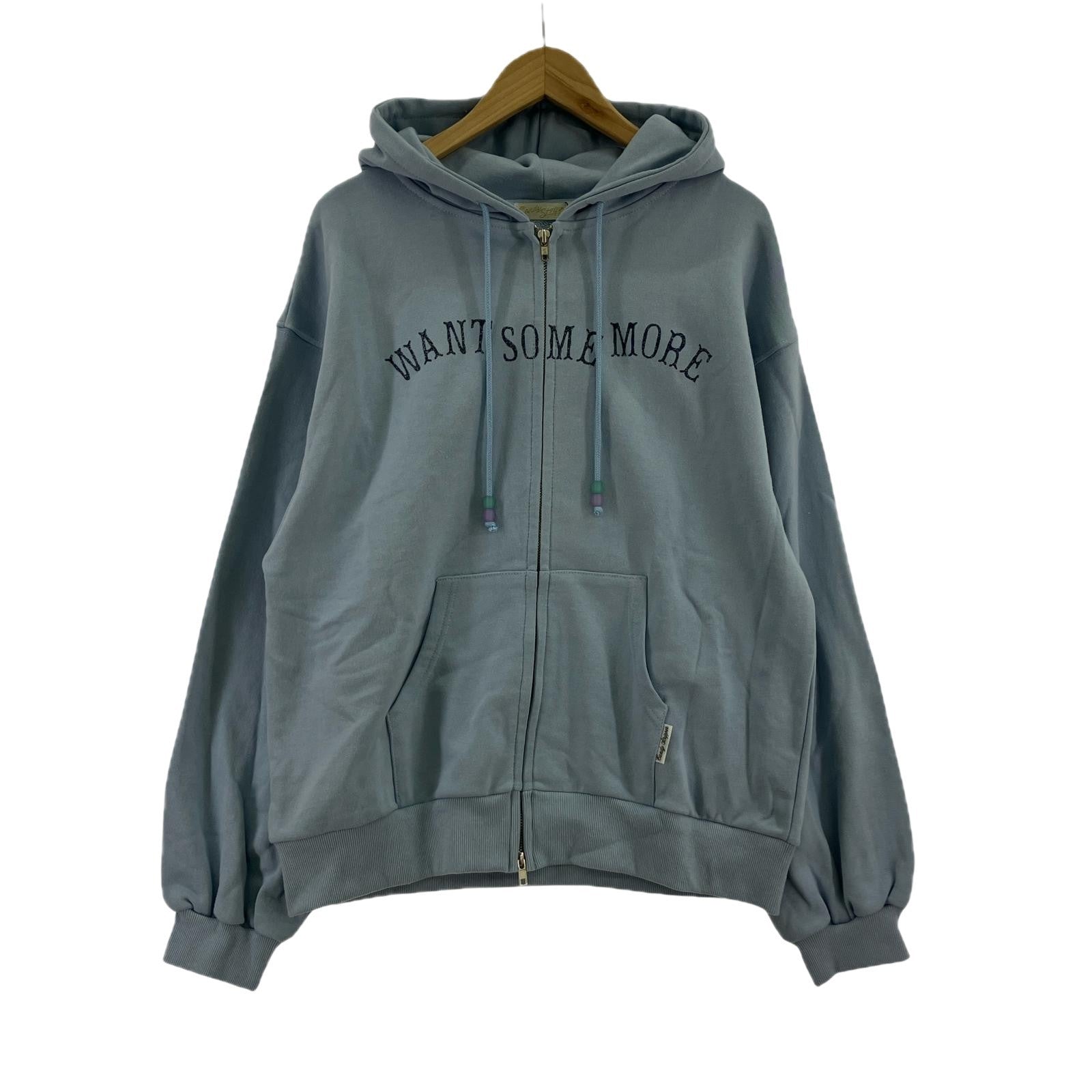 パーカー WANT SOME MORE HOODIE ブルー F フリー ブルー