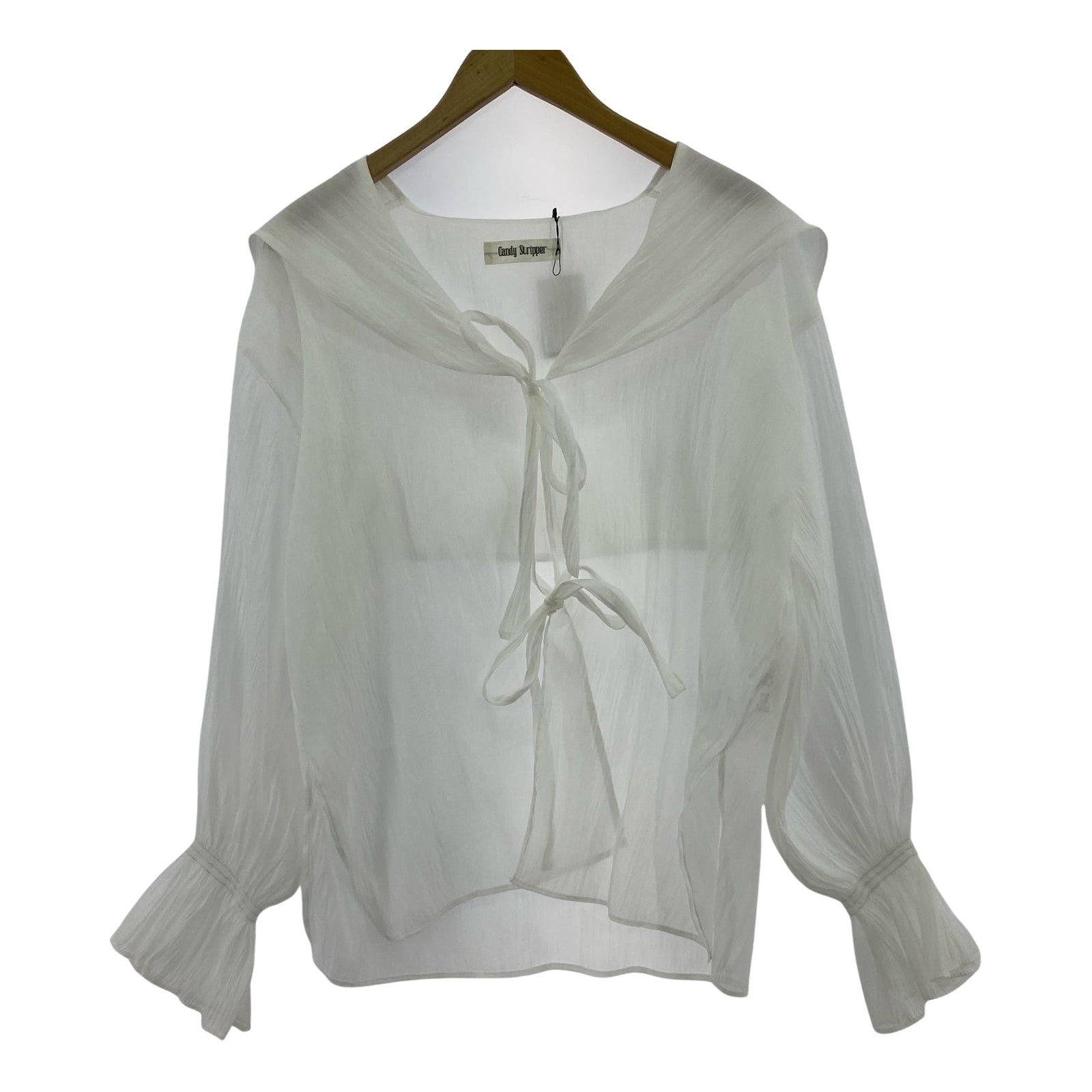 半袖Tシャツ SHEER SAILOR BLOUSE ホワイト
