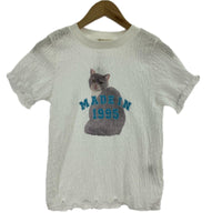 半袖Tシャツ LAZY CAT SHIRRING TOPS フリー ホワイト