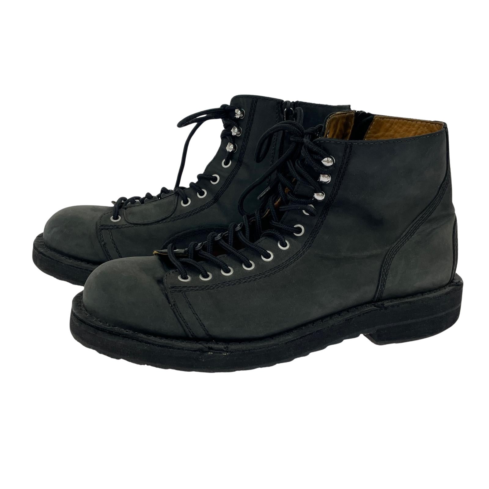 ブーツ 21AW POUR HOMME マットレザー バイカーブーツ ブラック
