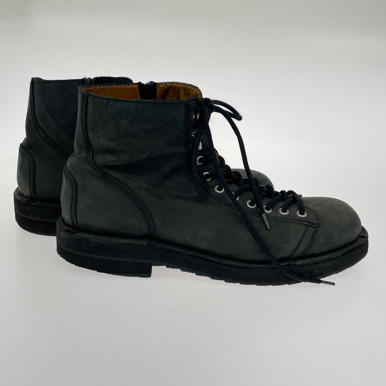 ブーツ 21AW POUR HOMME マットレザー バイカーブーツ ブラック
