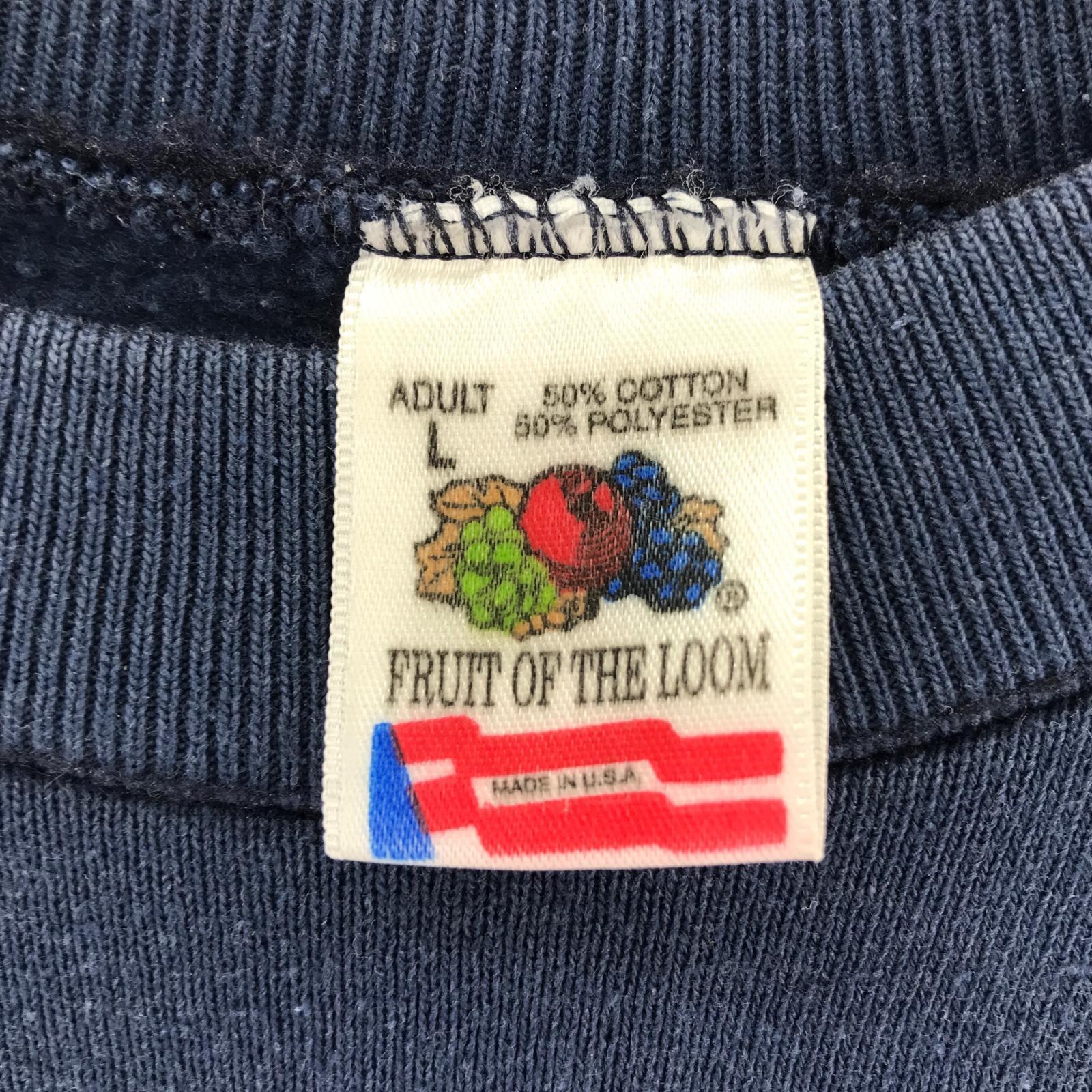 スウェット FRUIT OF THE LOOM/90sUSA製 POLICE ACADEMY L ネイビー
