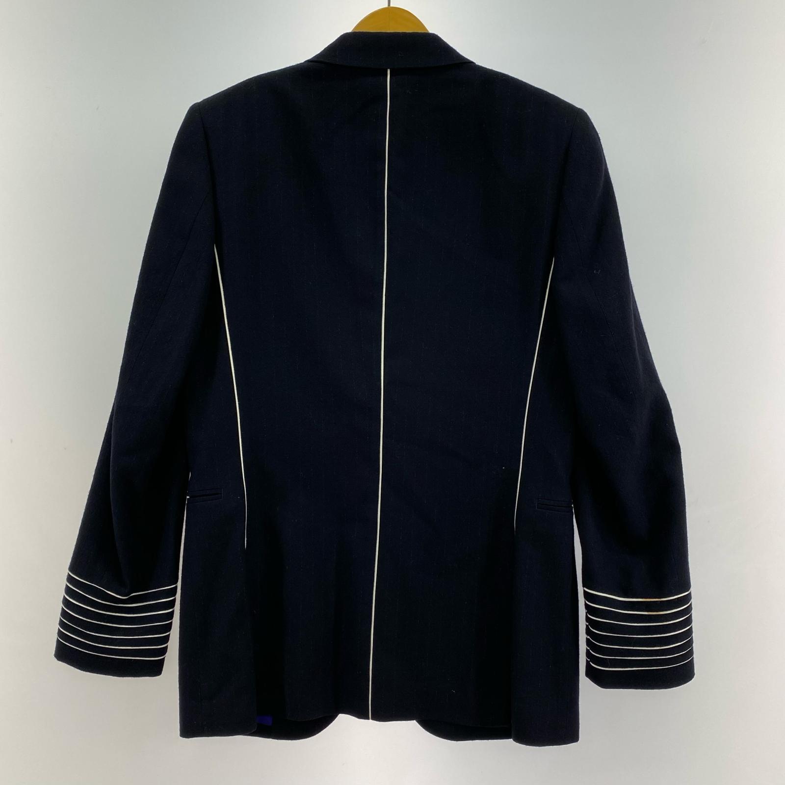 テーラードジャケット TRIMMING COLLAR STRIPE JACKET BLK M M ネイビー