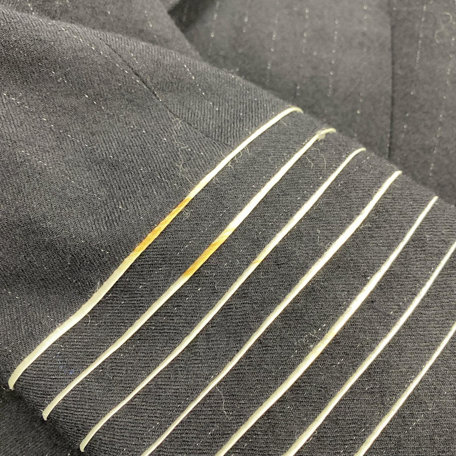 テーラードジャケット TRIMMING COLLAR STRIPE JACKET BLK M M ネイビー