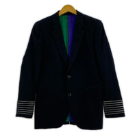 テーラードジャケット TRIMMING COLLAR STRIPE JACKET BLK M M ネイビー