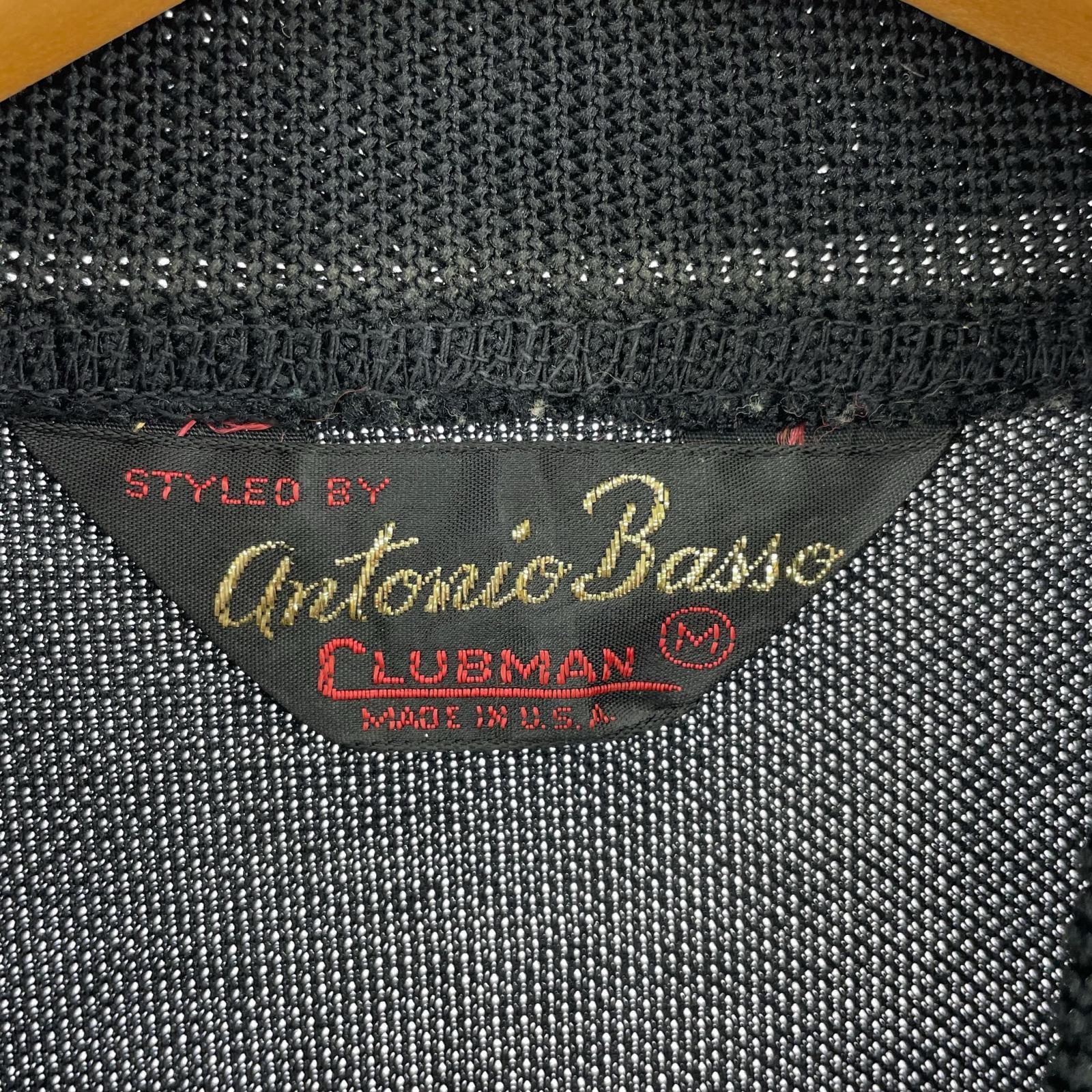 ポロシャツ CLUBMAN ハーフジップニットポロ (M) M ブラック