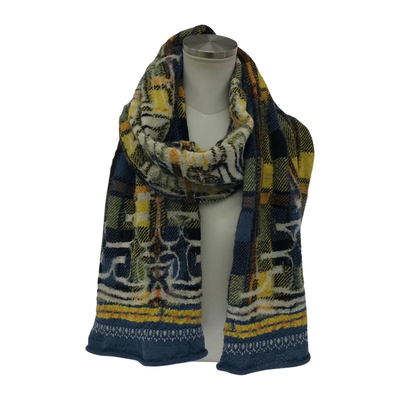 その他アクセサリー KAPITAL Fulling Wool HAPPY Scarf TARTAN AINU 縮絨ウール ストール マルチカラー