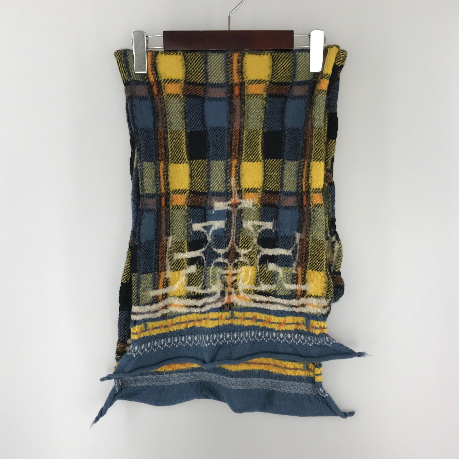 その他アクセサリー KAPITAL Fulling Wool HAPPY Scarf TARTAN AINU 縮絨ウール ストール マルチカラー