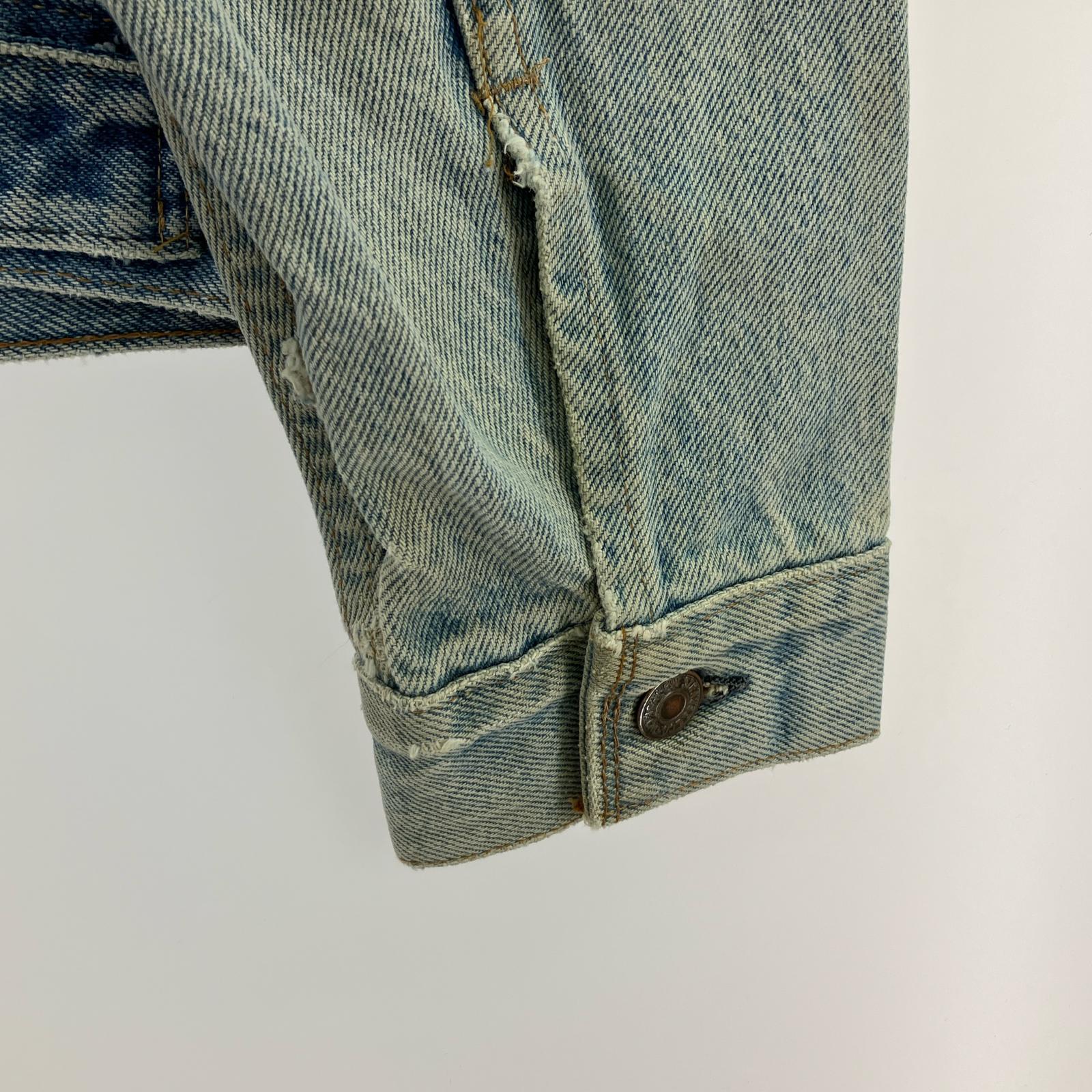 デニムジャケット 70s~ 70505 USA製 スモールe 不均等v ボタン裏527