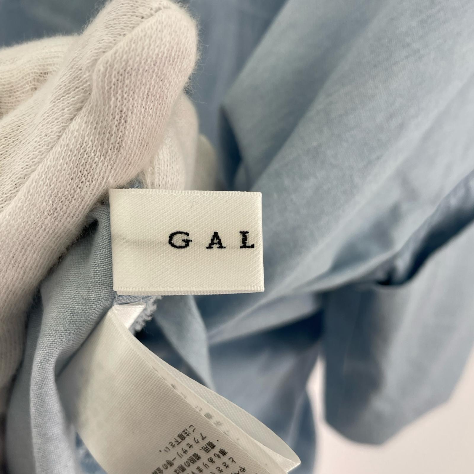 半袖シャツ GALENA デニムヘムチュールサークルシャツ パール 38 ブルー