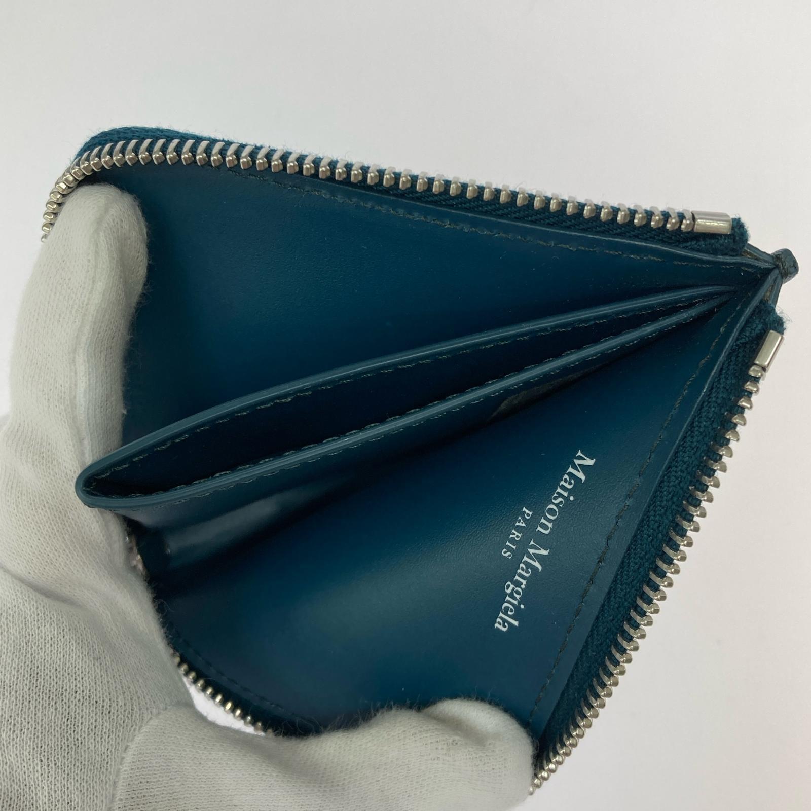 コンパクトウォレット MAISON MARGIELA コンパクト ジップウォレット ターコイズ グリーン
