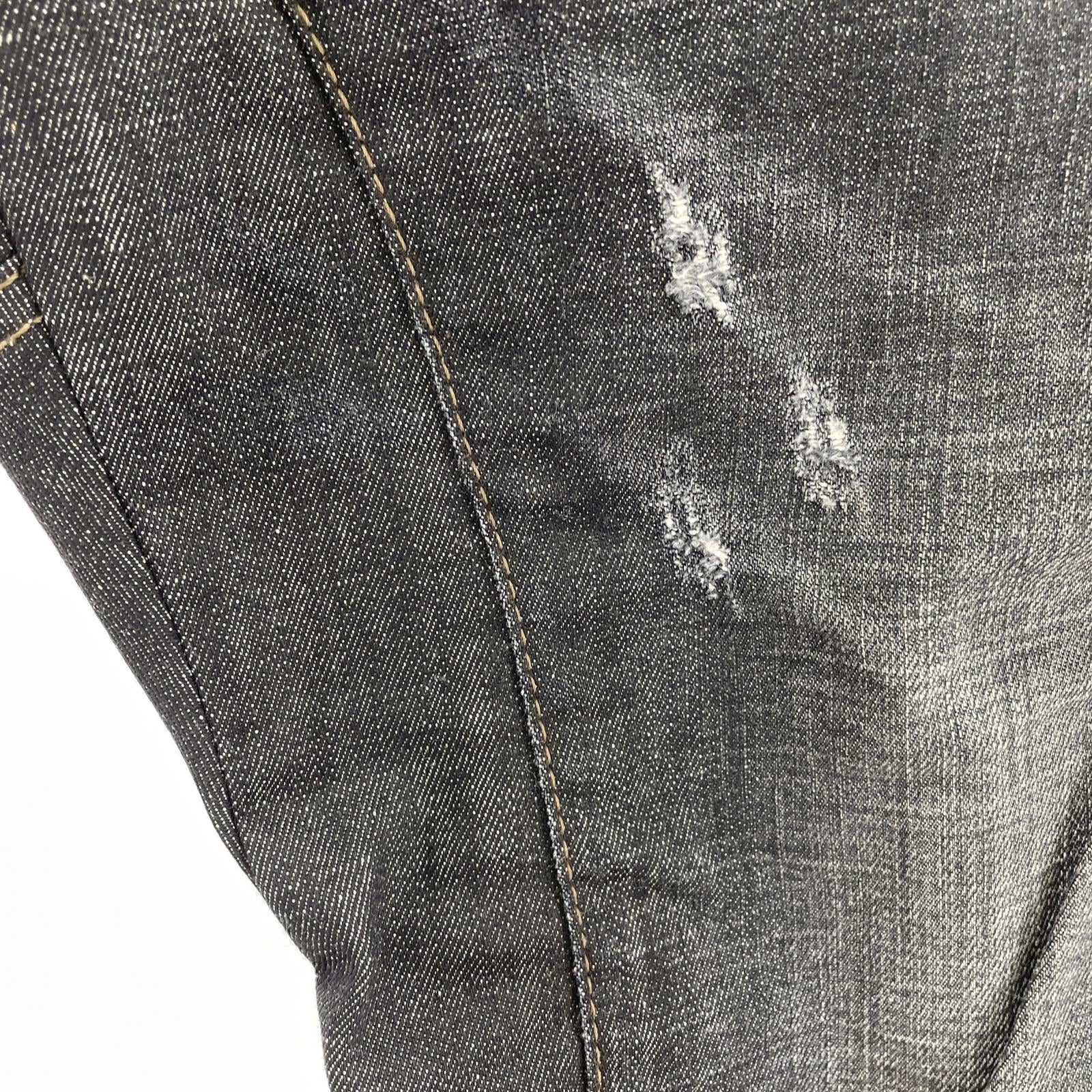デニムパンツ DSQUARED2 Tidy Biker Jean 加工デニムパンツ 48 ブラック 48 ブラック
